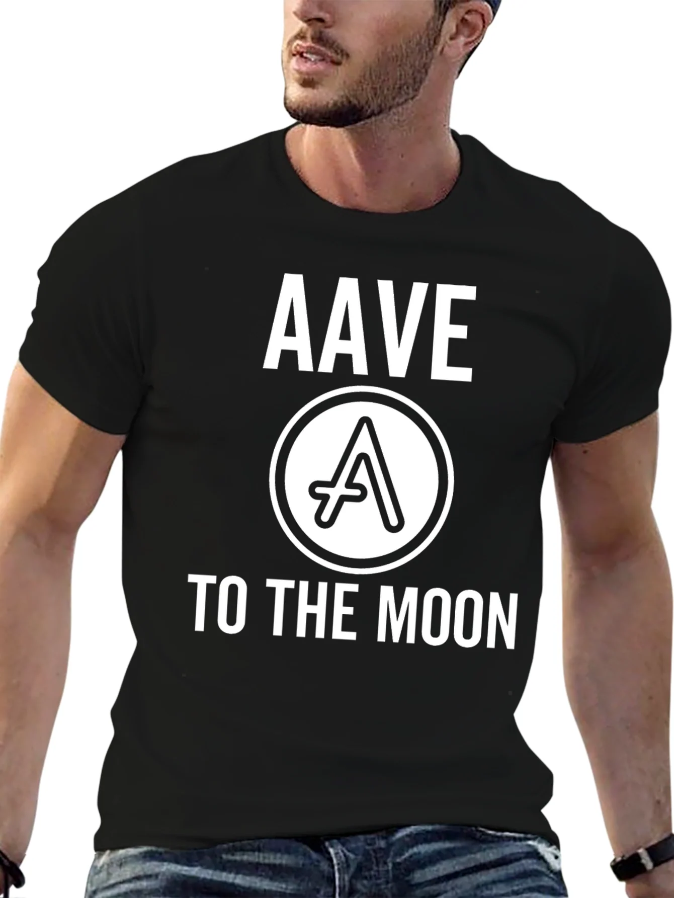 Camiseta Negra Aave: ?A la Luna!