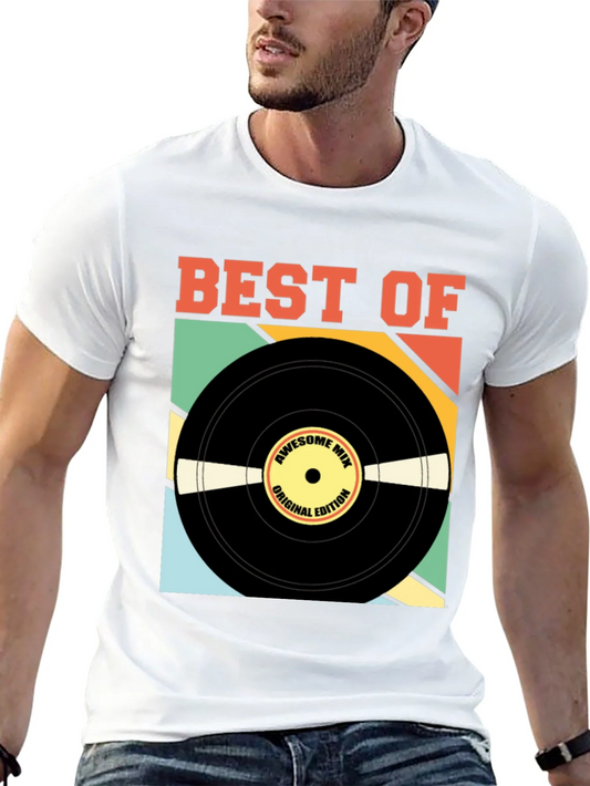 Camiseta Negra Best Of Estilo Retro Vintage