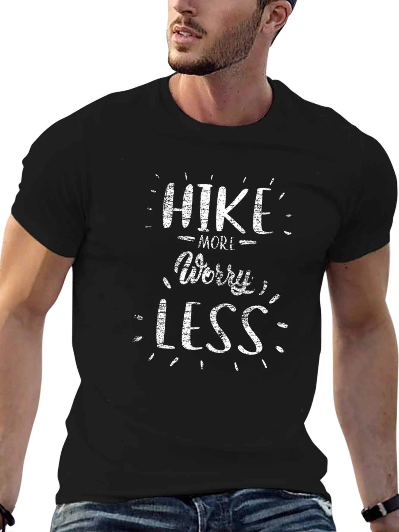 Camiseta Negra Hike More Worry Less