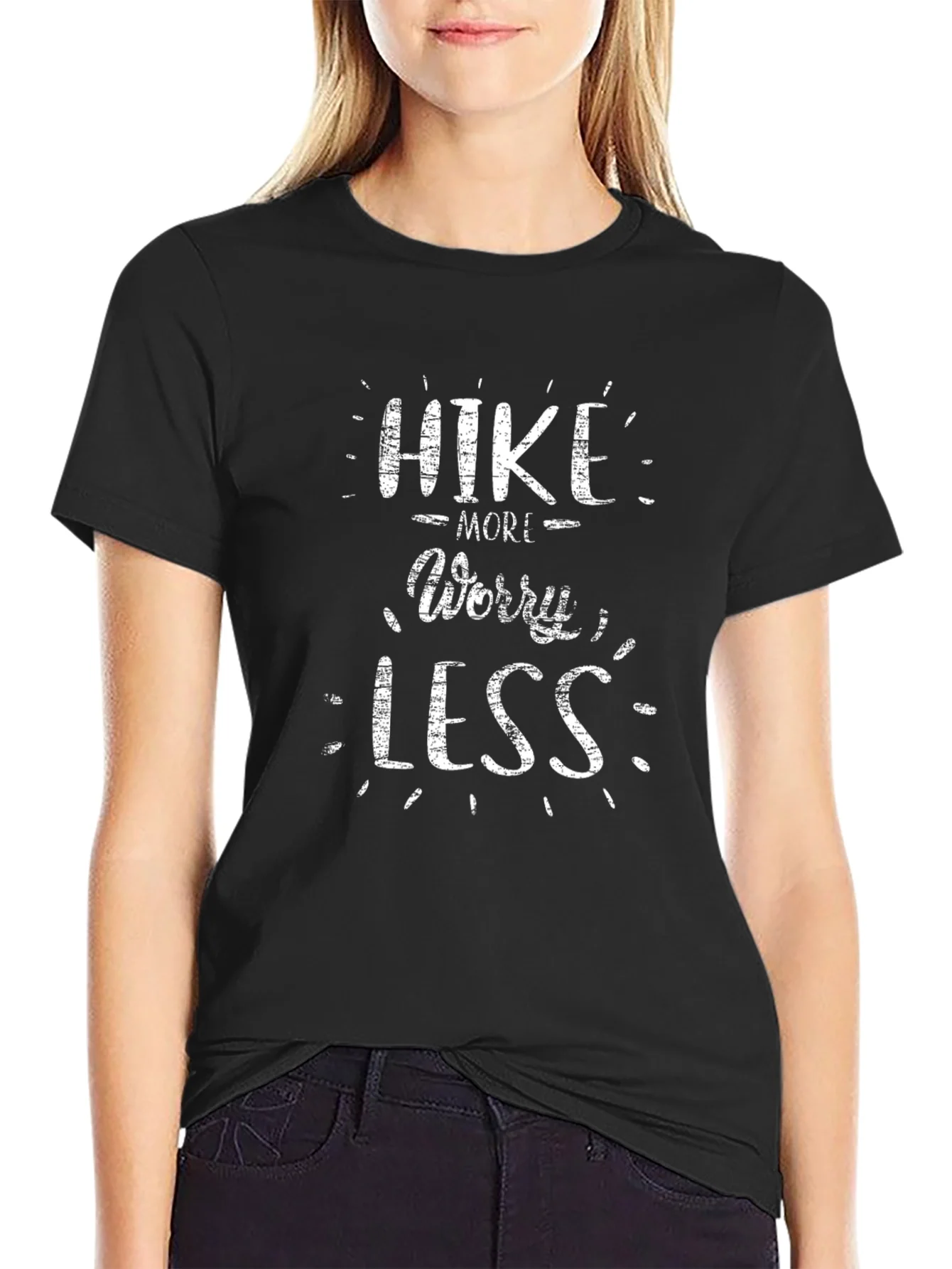 Camiseta Negra Hike More Worry Less