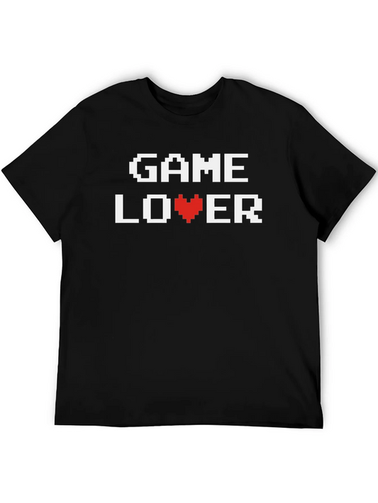 Rebbecca Game Lover Pixel Heart Graphic T-Shirt - Gamer Tee