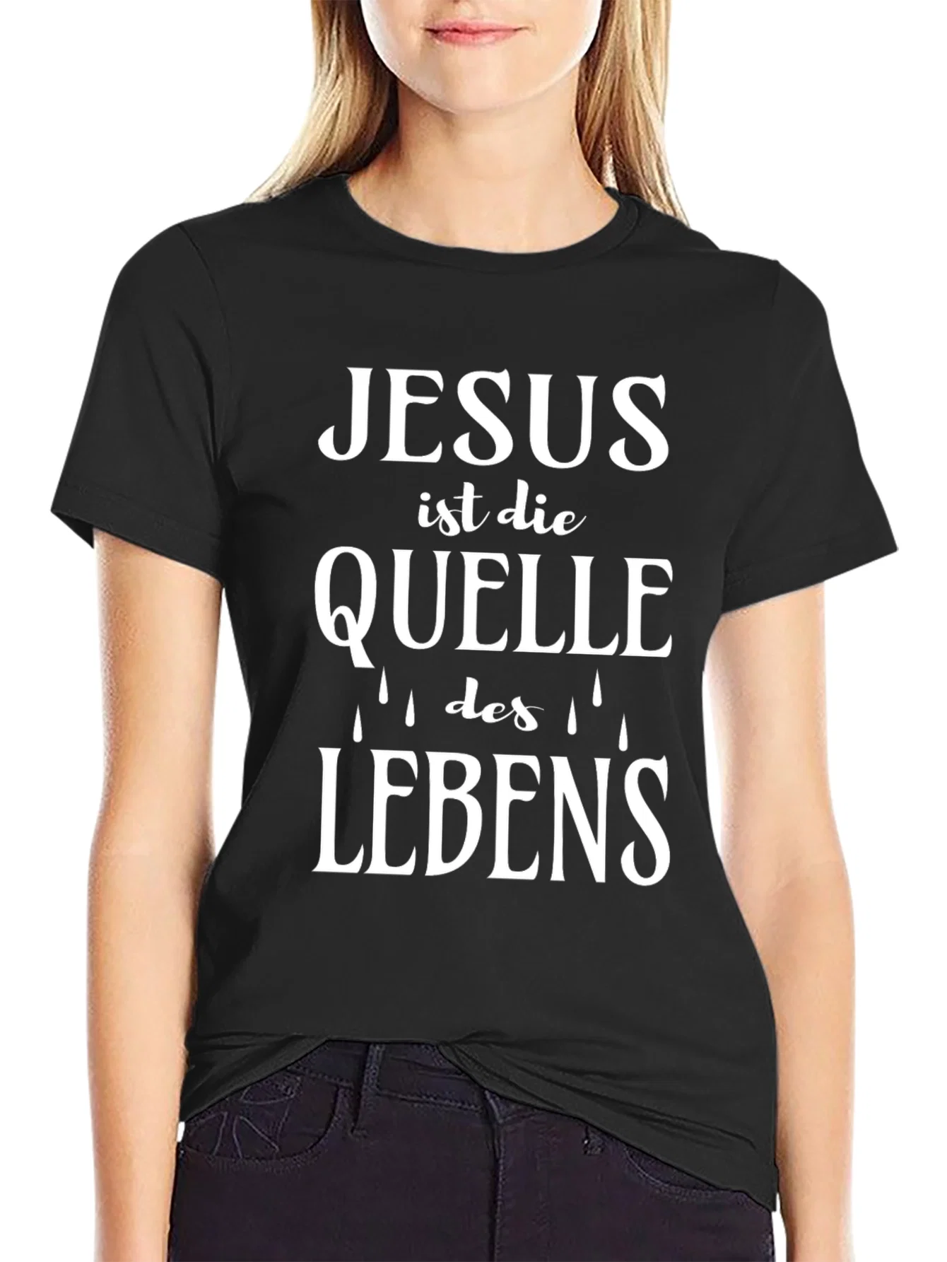 Rebbecca Jesus ist die Quelle des Lebens T-Shirt