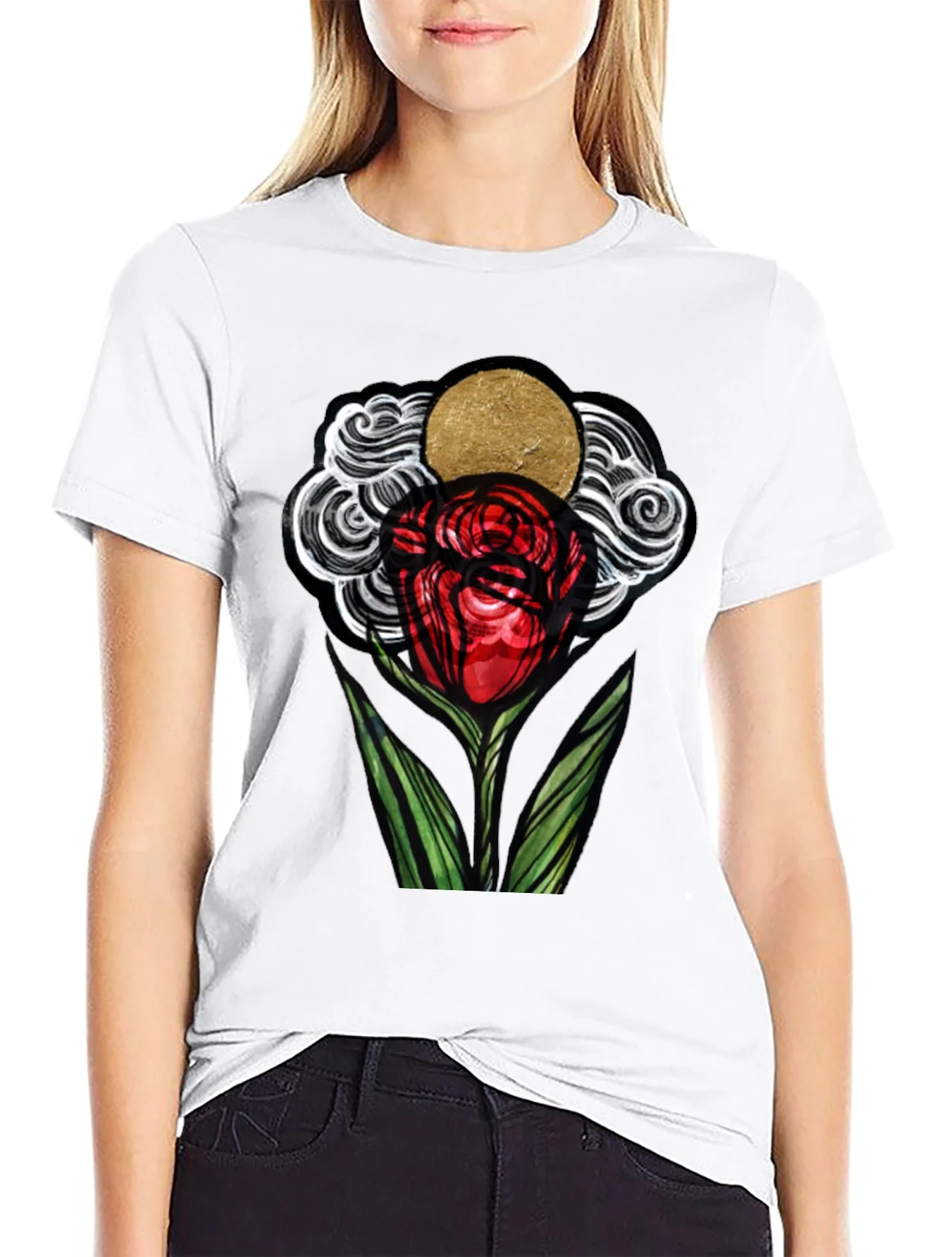 Rebbecca Artistic Rose Graphic T-Shirt