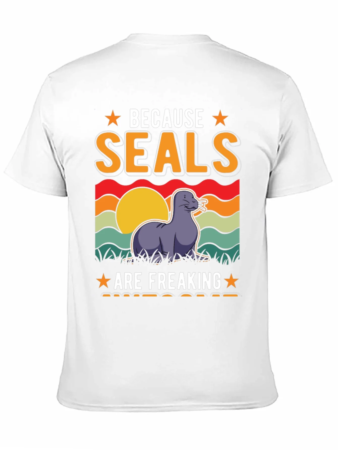 Camiseta Negra Because Seals Are Freaking Awesome