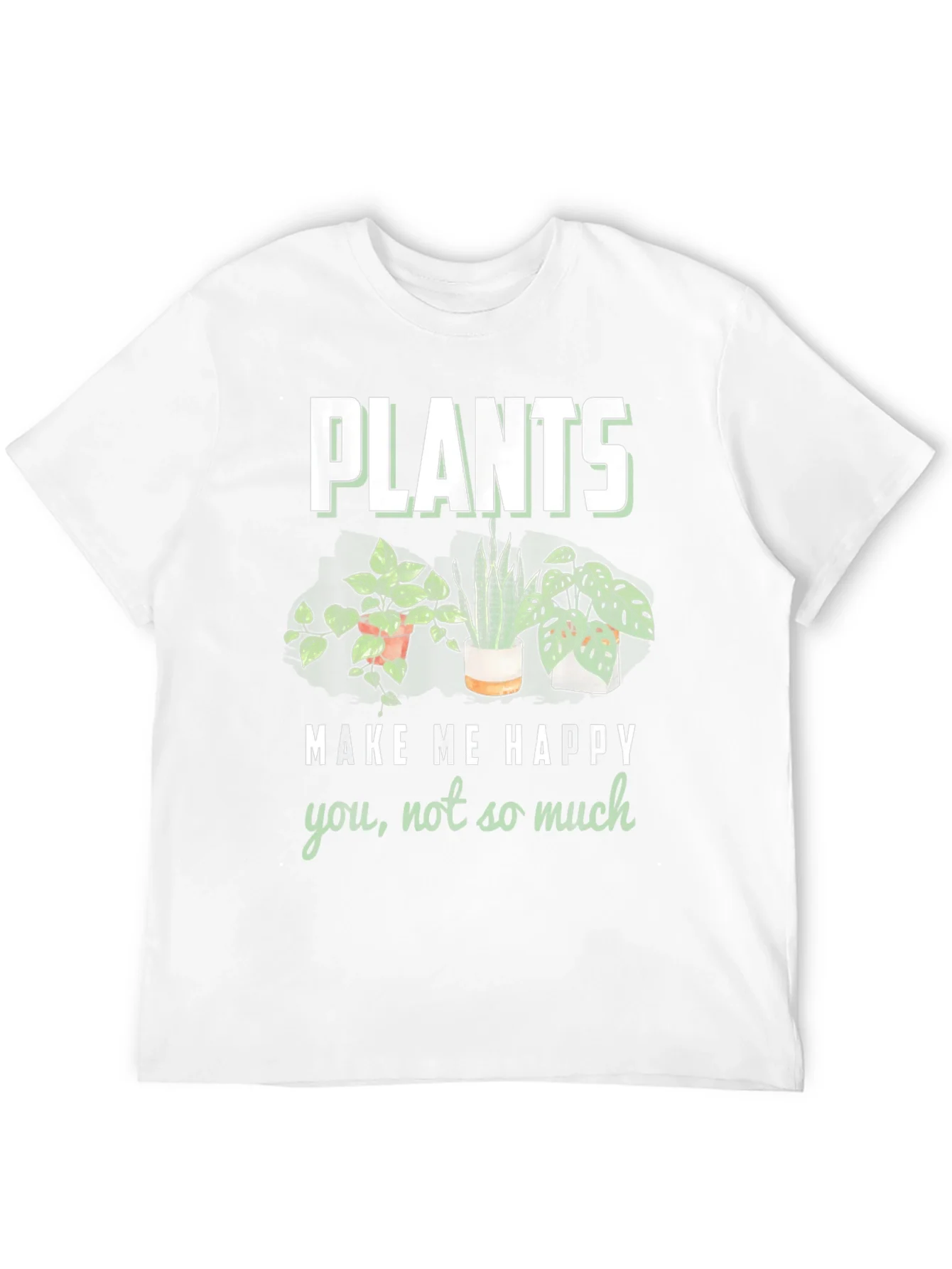 Rebbecca Plants Make Me Happy Graphic T-Shirt