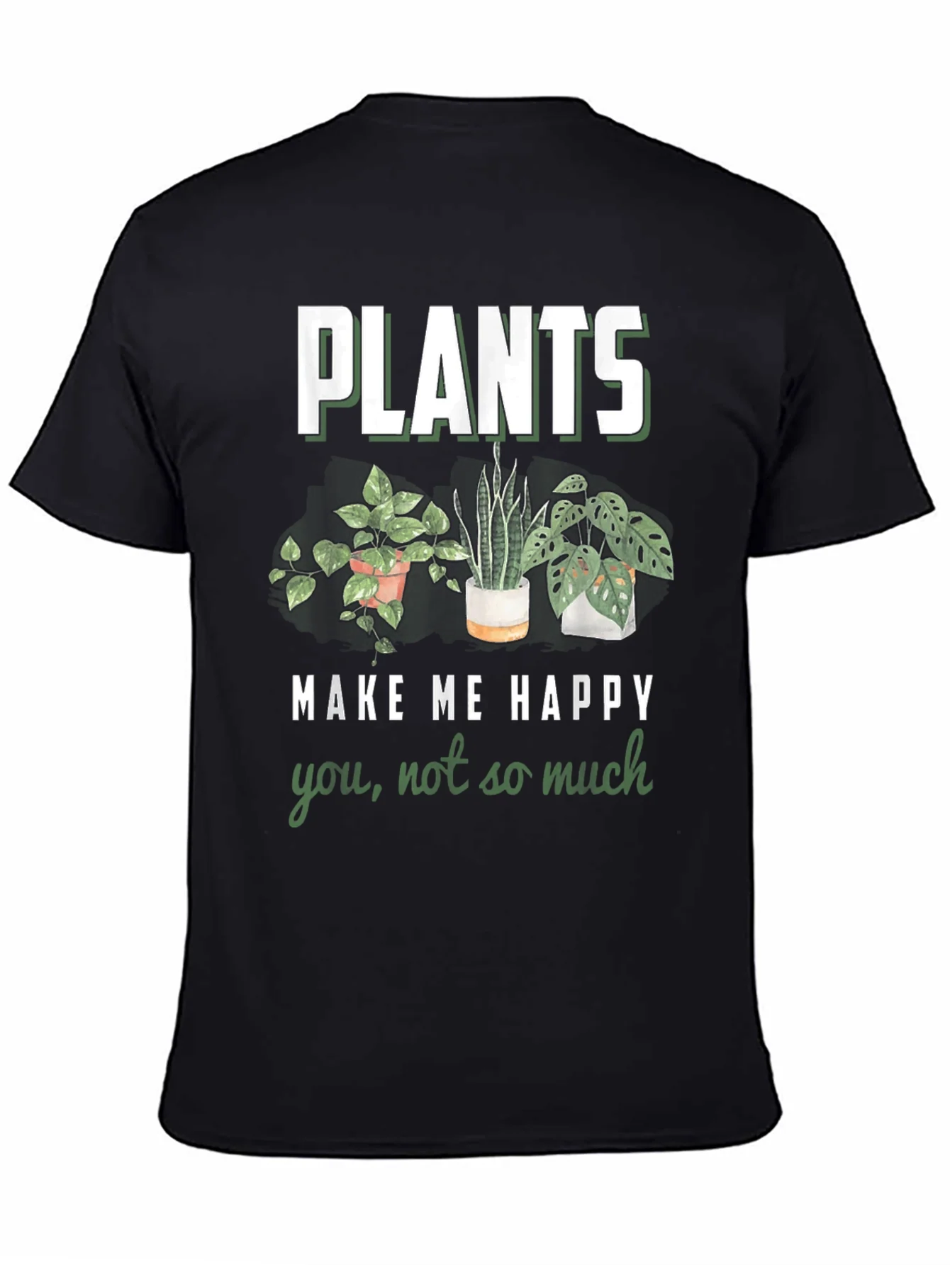 Rebbecca Plants Make Me Happy Graphic T-Shirt