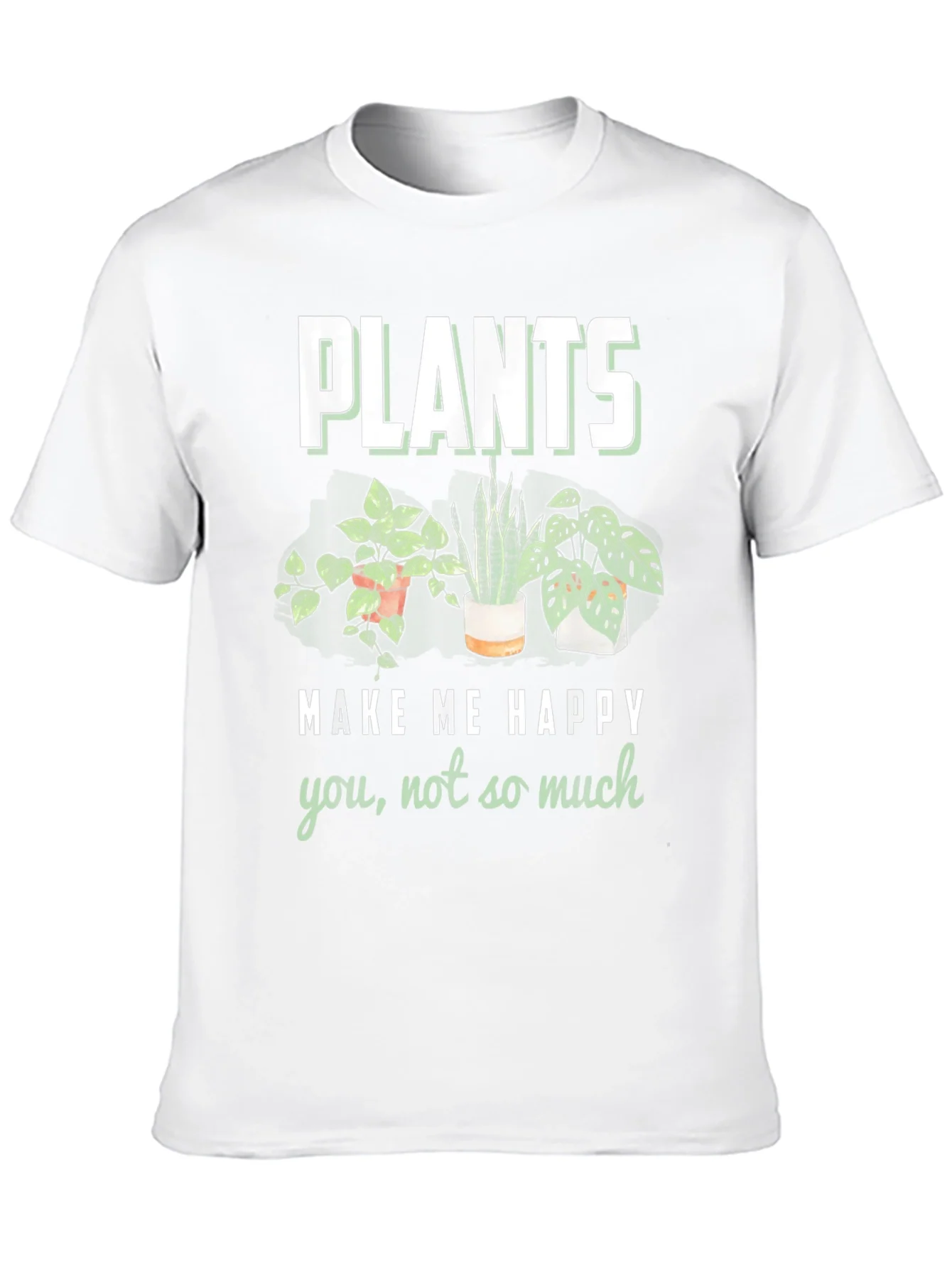 Rebbecca Plants Make Me Happy Graphic T-Shirt