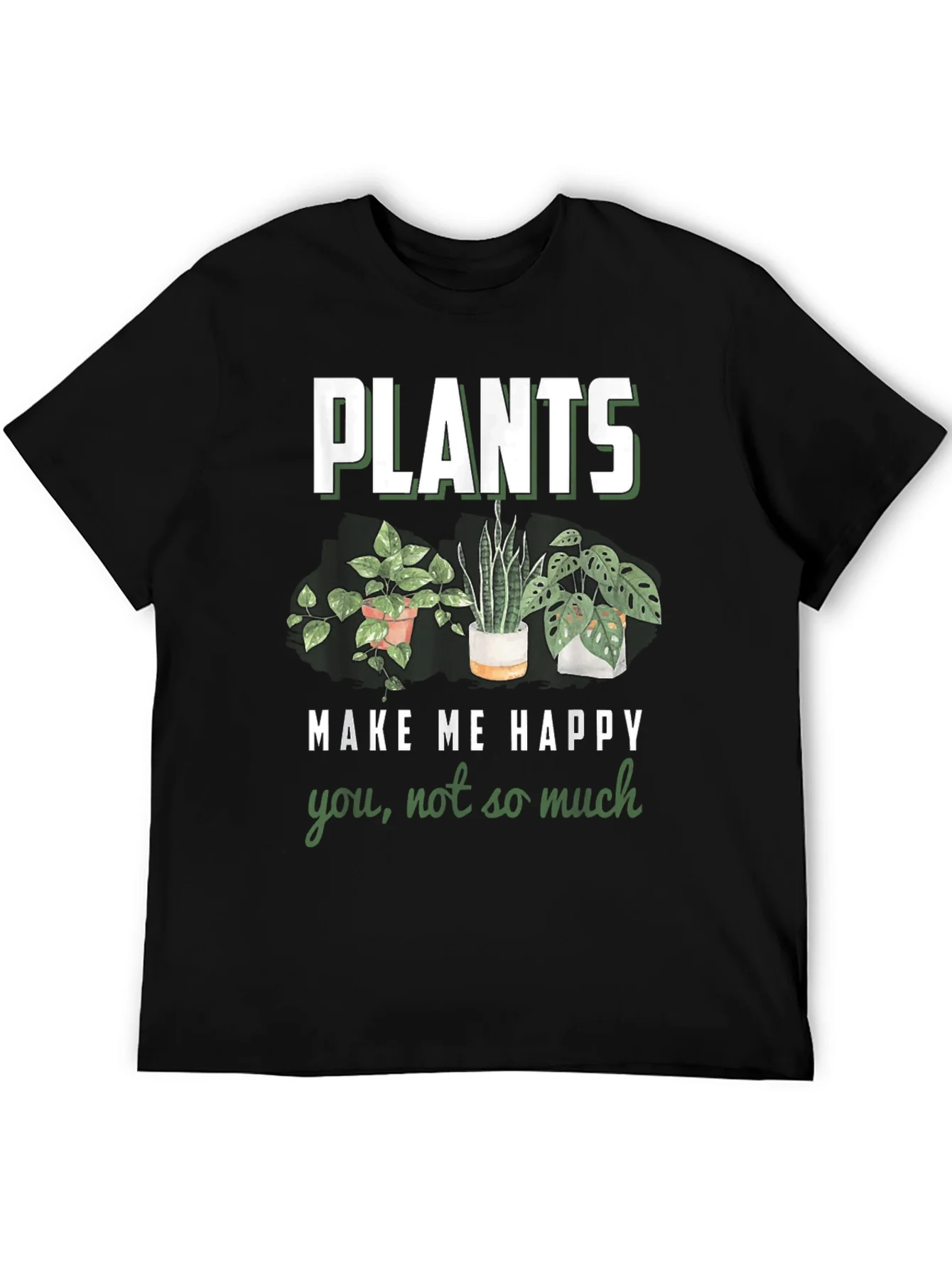 Rebbecca Plants Make Me Happy Graphic T-Shirt