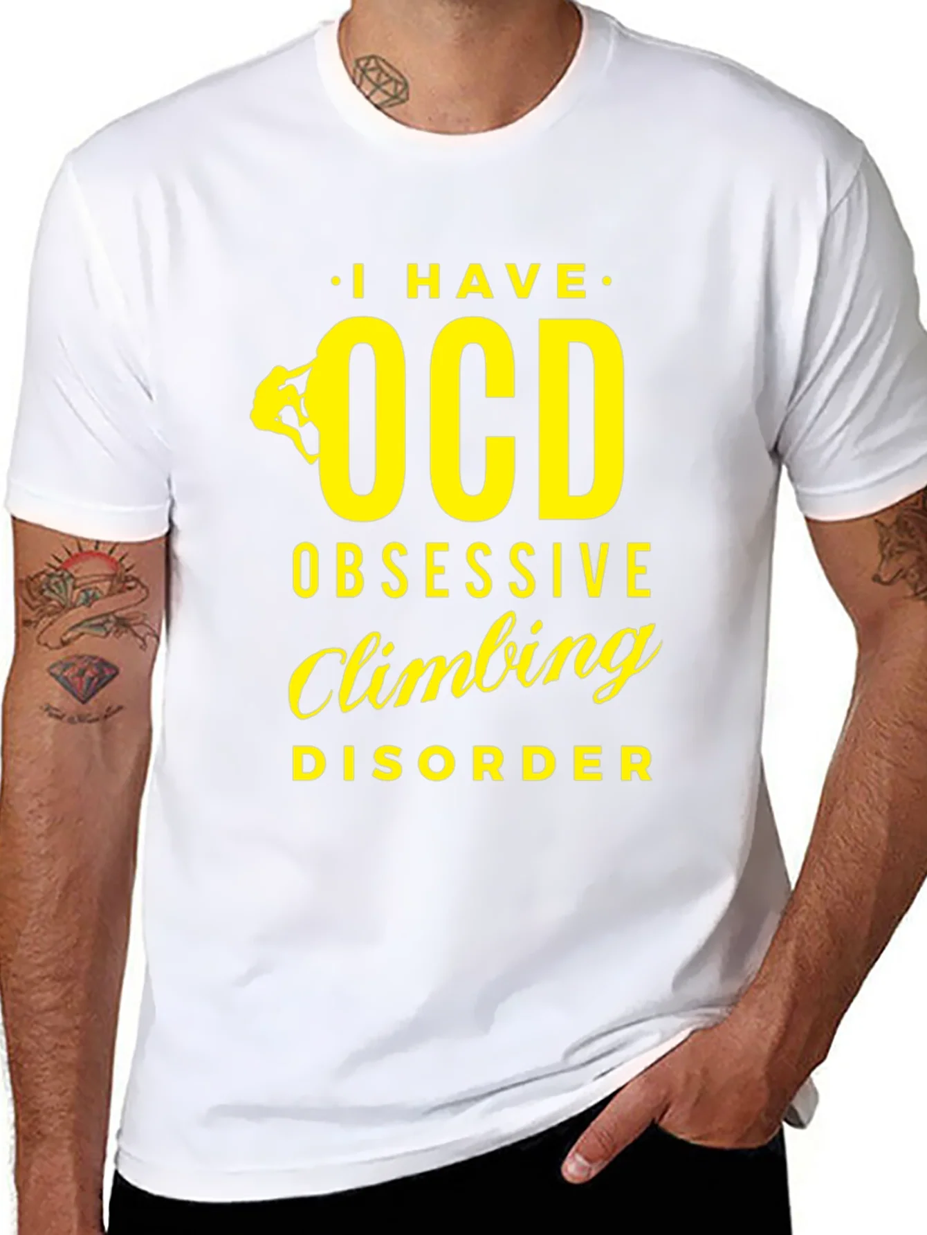 Camiseta Negra con Dise?o de Escalada OCD