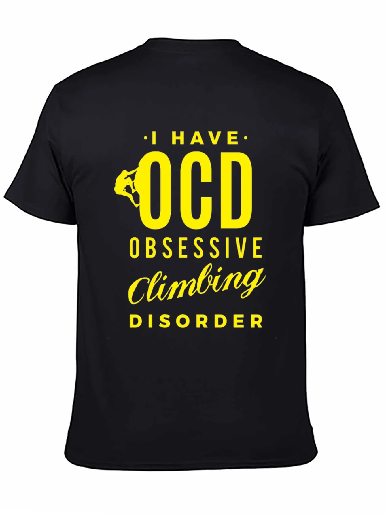 Camiseta Negra con Dise?o de Escalada OCD