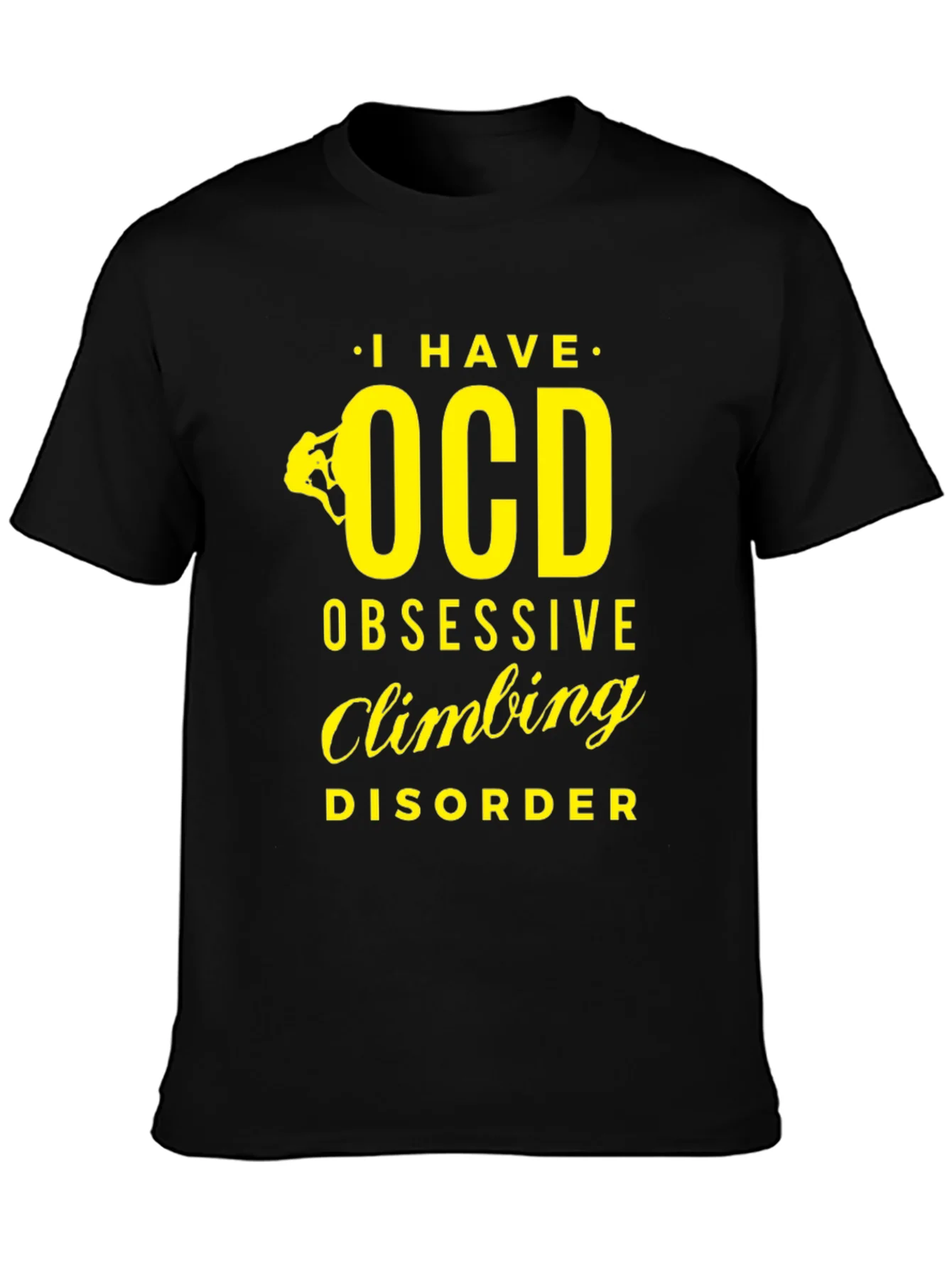 Camiseta Negra con Dise?o de Escalada OCD