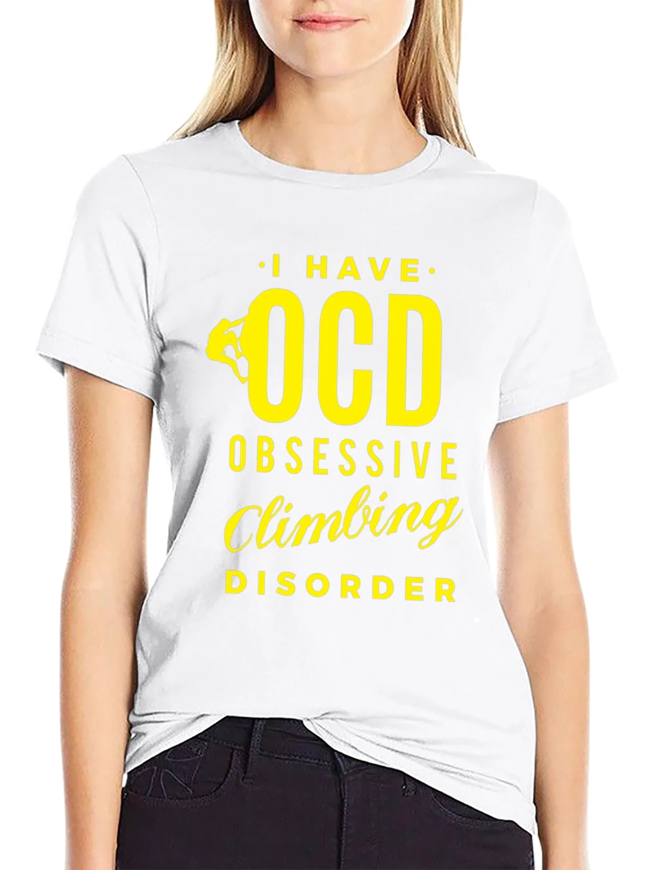 Camiseta Negra con Dise?o de Escalada OCD