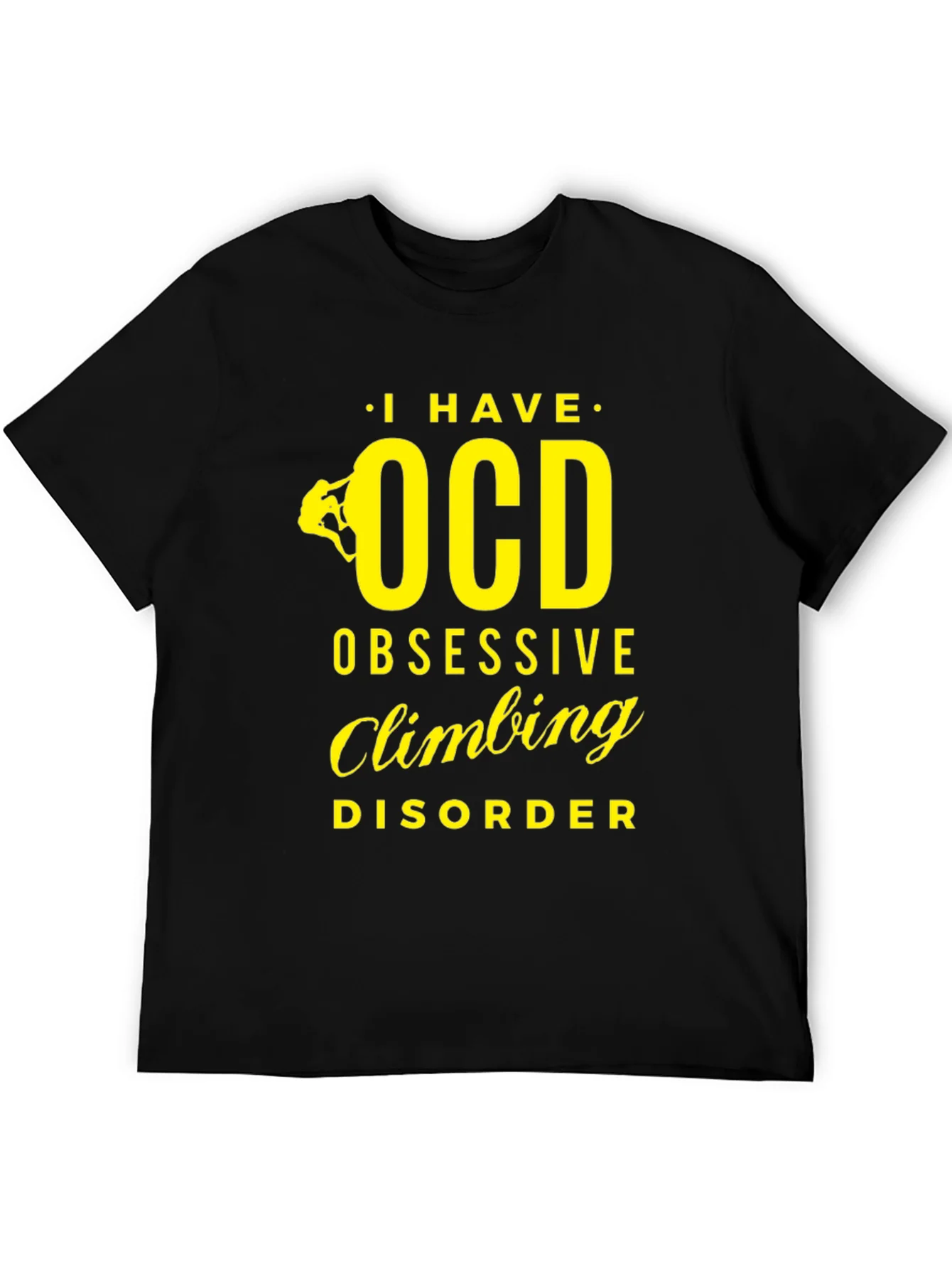 Camiseta Negra con Dise?o de Escalada OCD