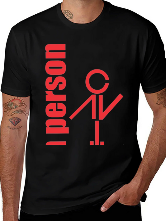 Rebbecca I Person Graphic Tee - Funny Stick Figure Humor T-Shirt