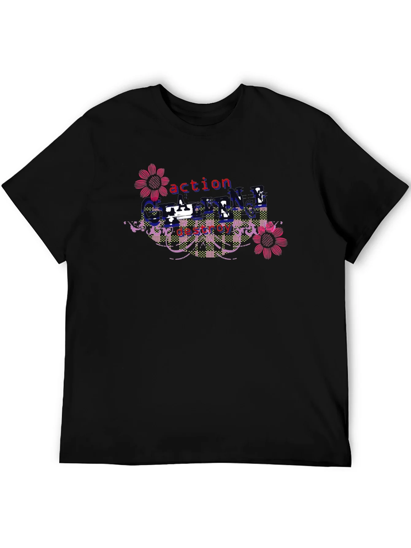 Rebbecca Action Destroy Cycle Black Graphic T-Shirt