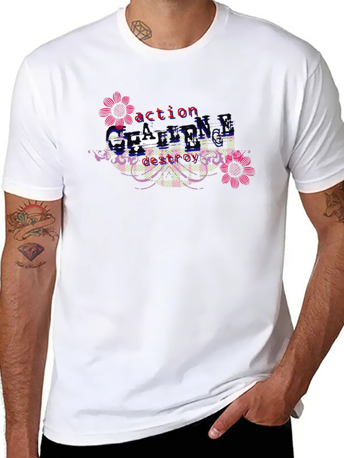 Rebbecca Action Destroy Cycle Black Graphic T-Shirt