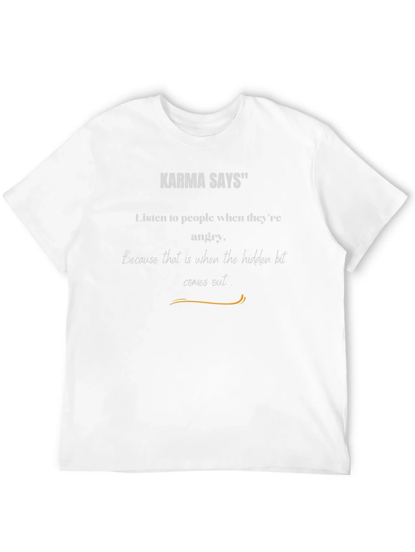 Camiseta Negra Karma Says: Escucha a los Enfadados