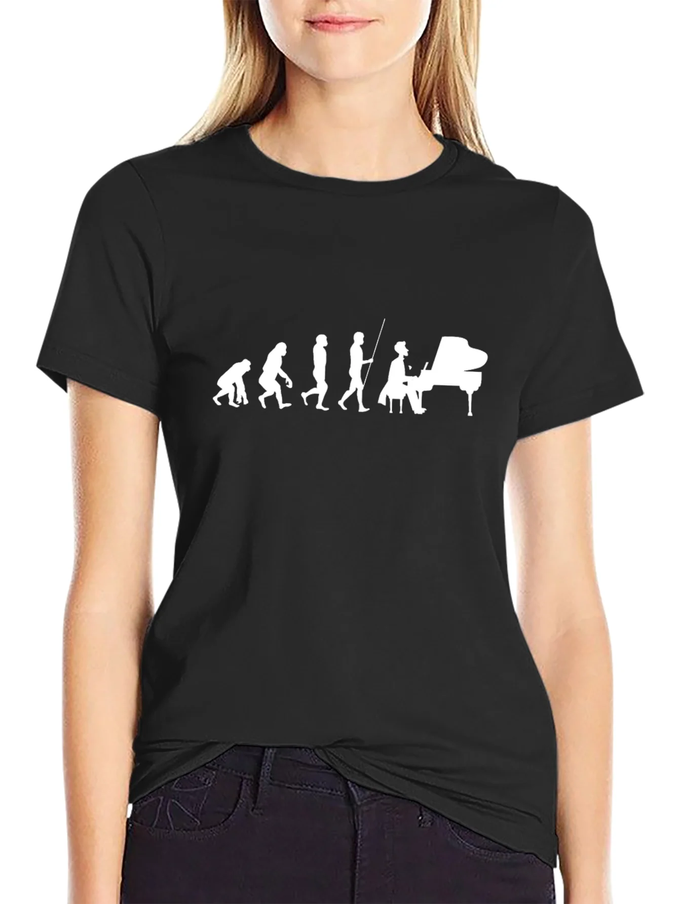 Rebbecca Evolution of Piano Player Tee