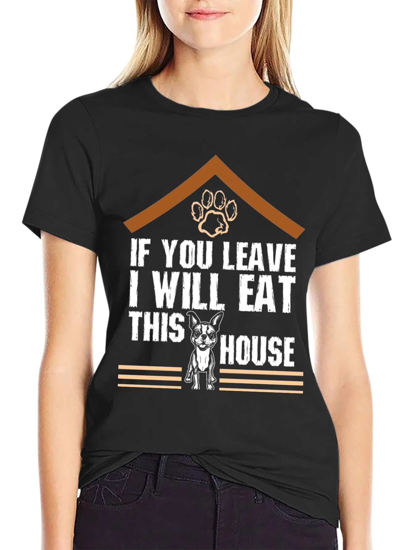 Rebbecca Funny Dog Eat House T-Shirt