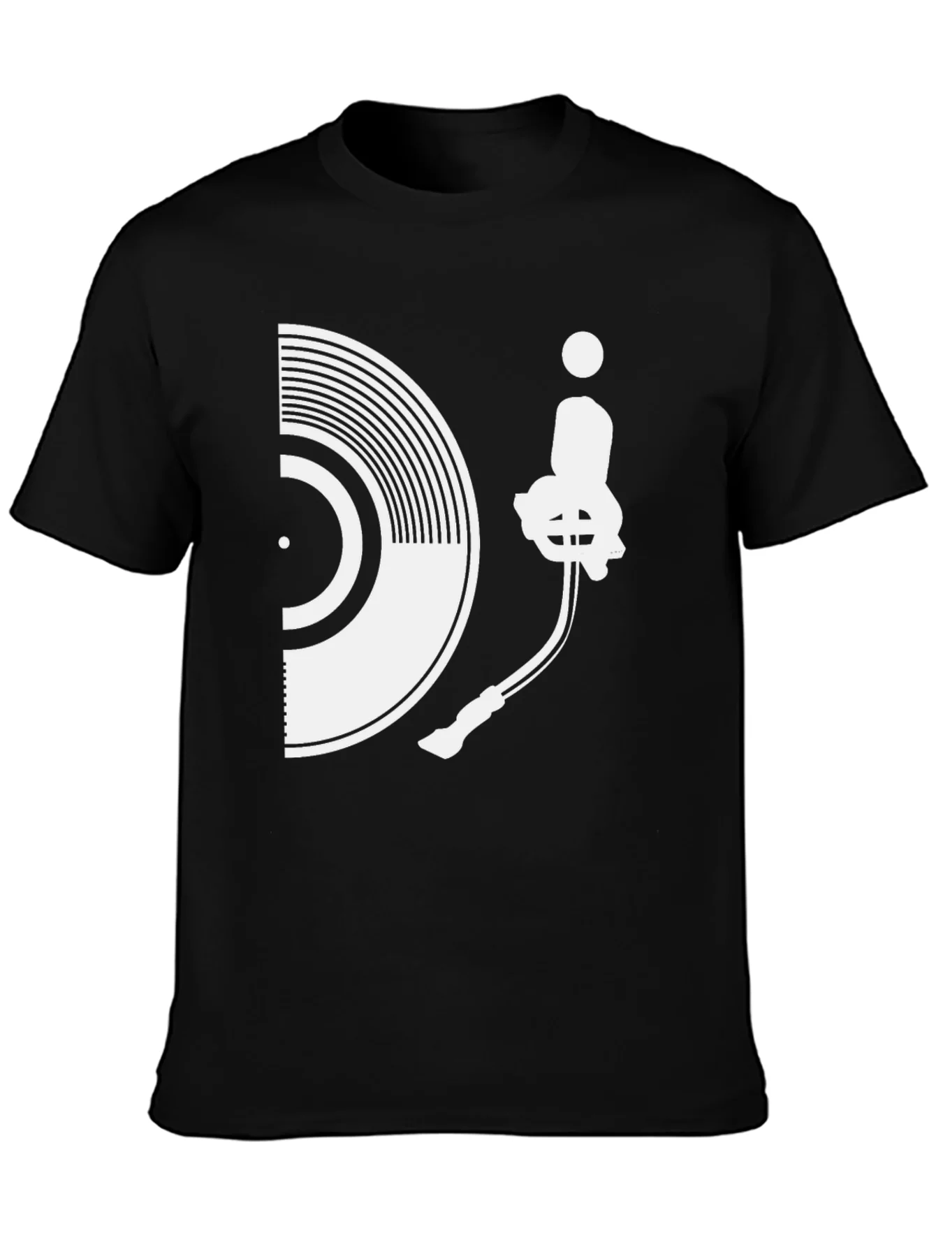 Camiseta Hombre Dise?o Tocadiscos Vinilo Estilo Casual