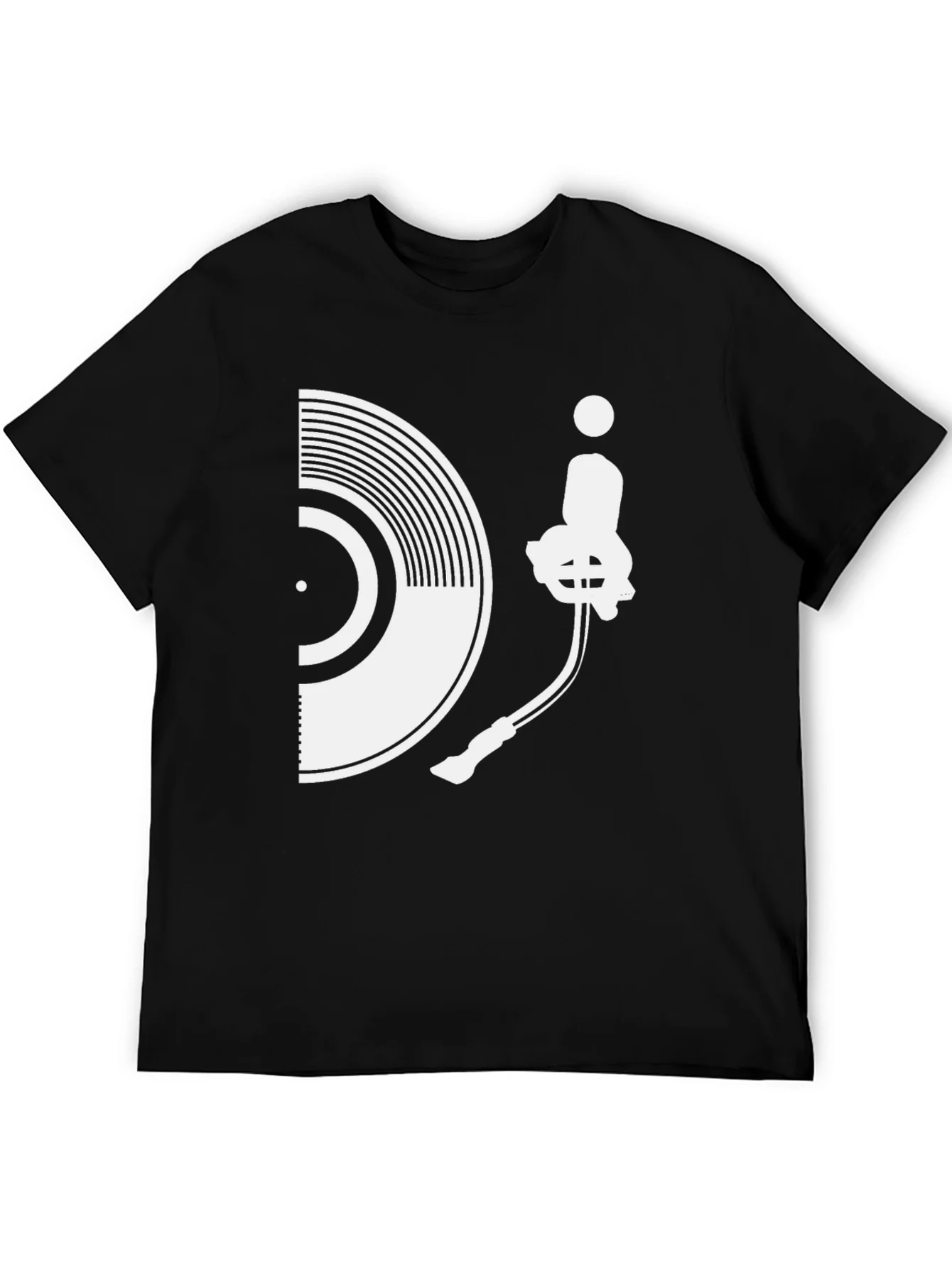 Camiseta Hombre Dise?o Tocadiscos Vinilo Estilo Casual