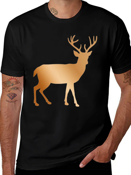 Rebbecca Deer Graphic Tee - Classic Black Stag Design