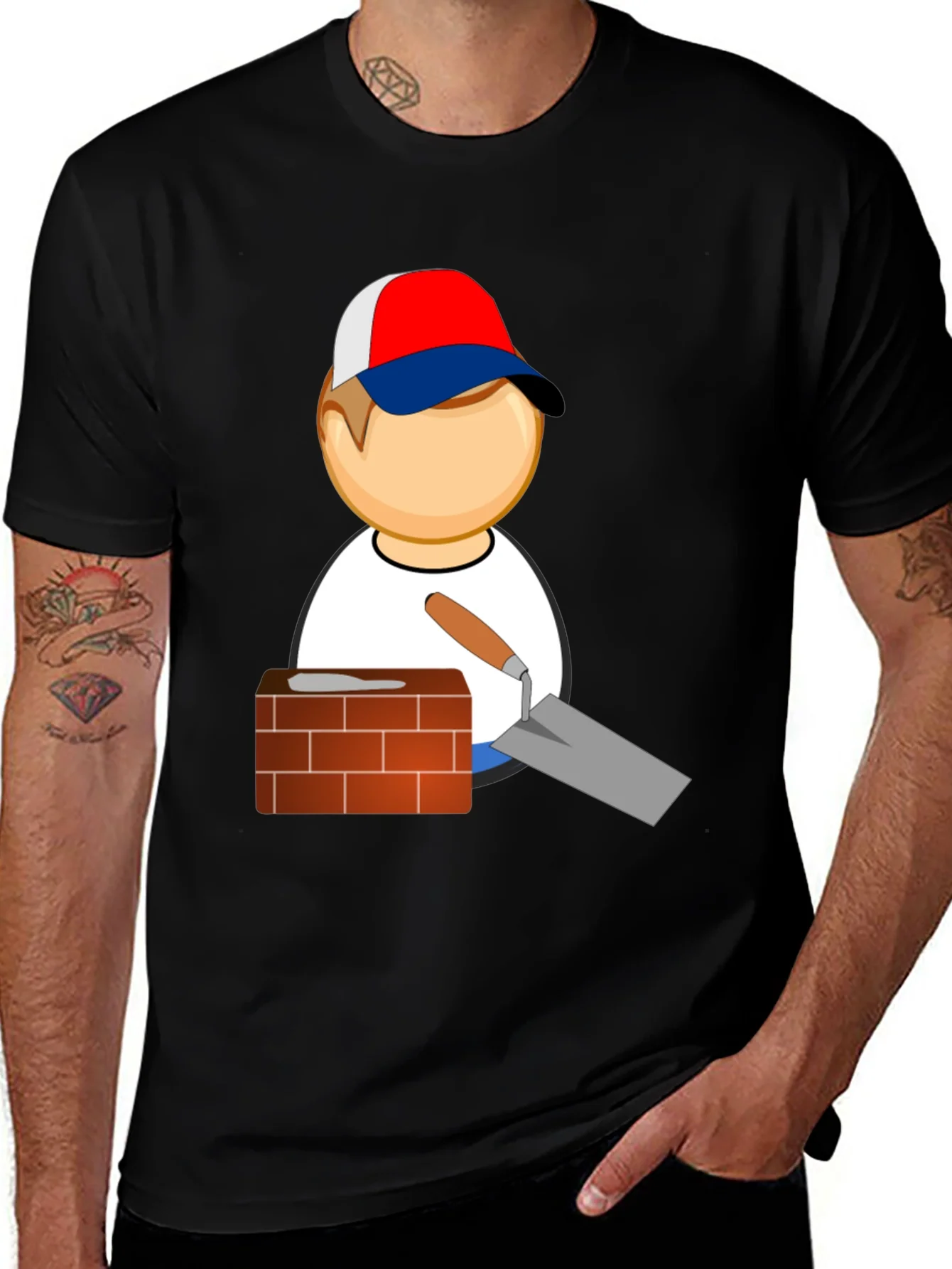 Rebbecca Bricklayer Cartoon Graphic T-Shirt
