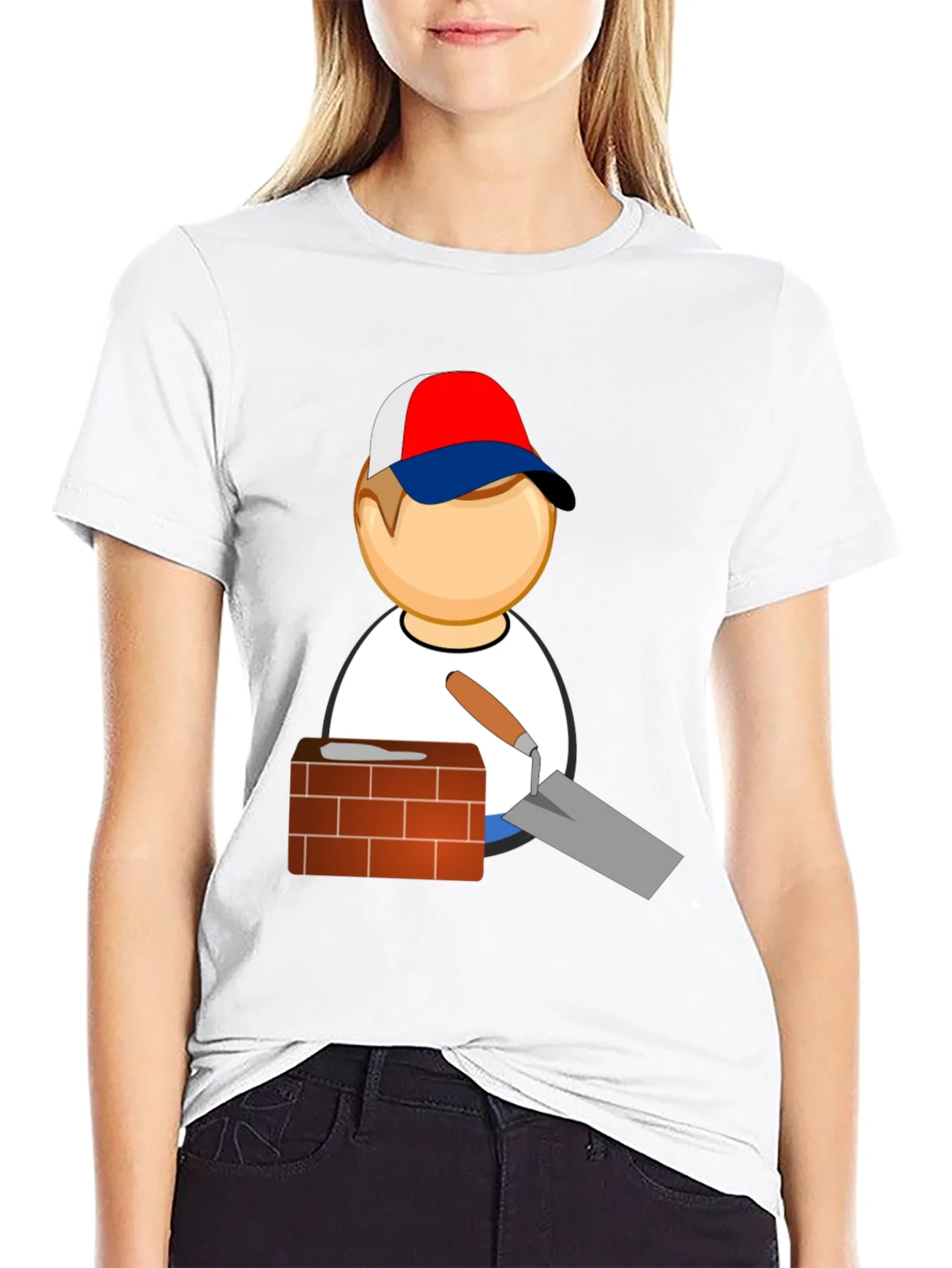 Rebbecca Bricklayer Cartoon Graphic T-Shirt