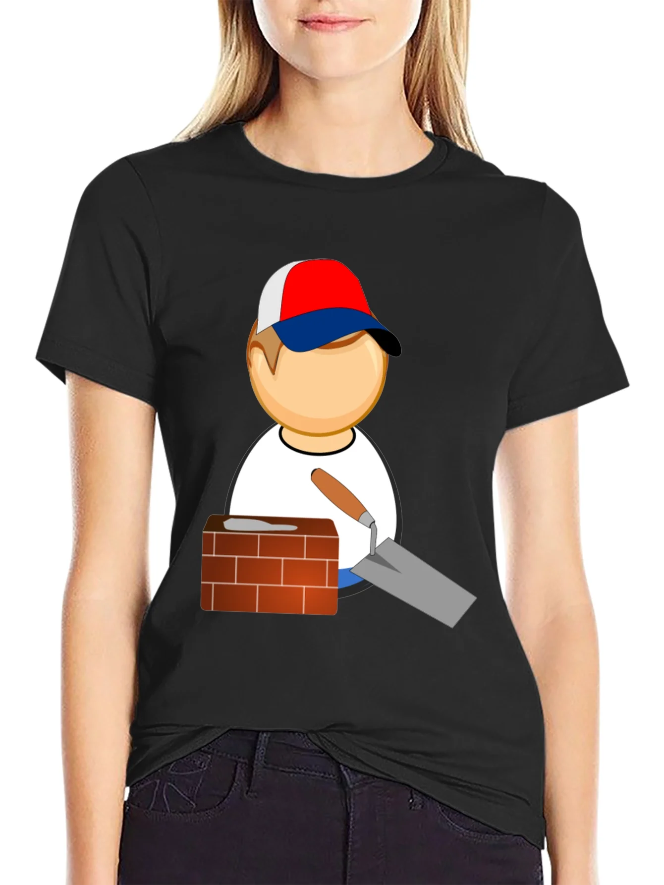Rebbecca Bricklayer Cartoon Graphic T-Shirt