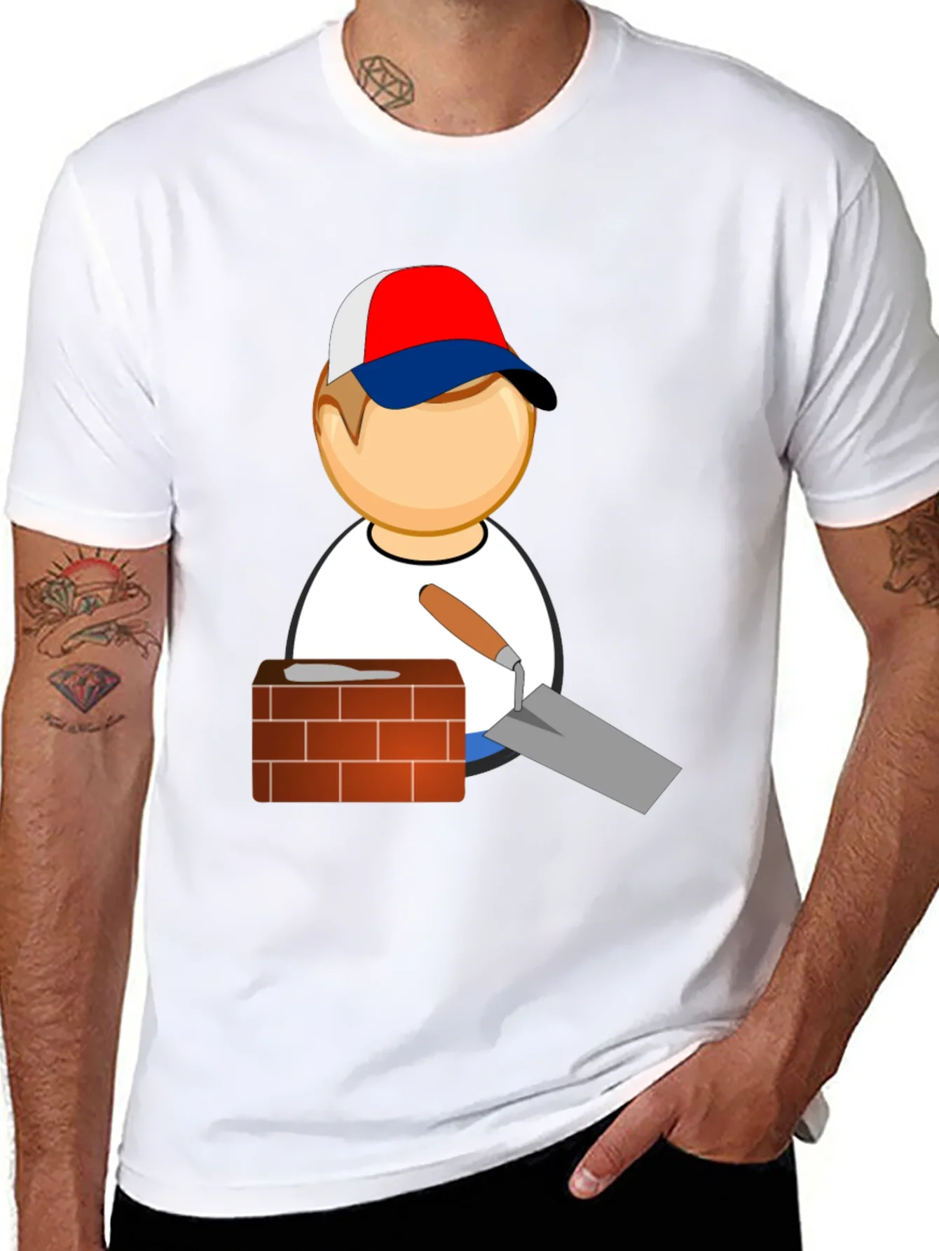 Rebbecca Bricklayer Cartoon Graphic T-Shirt