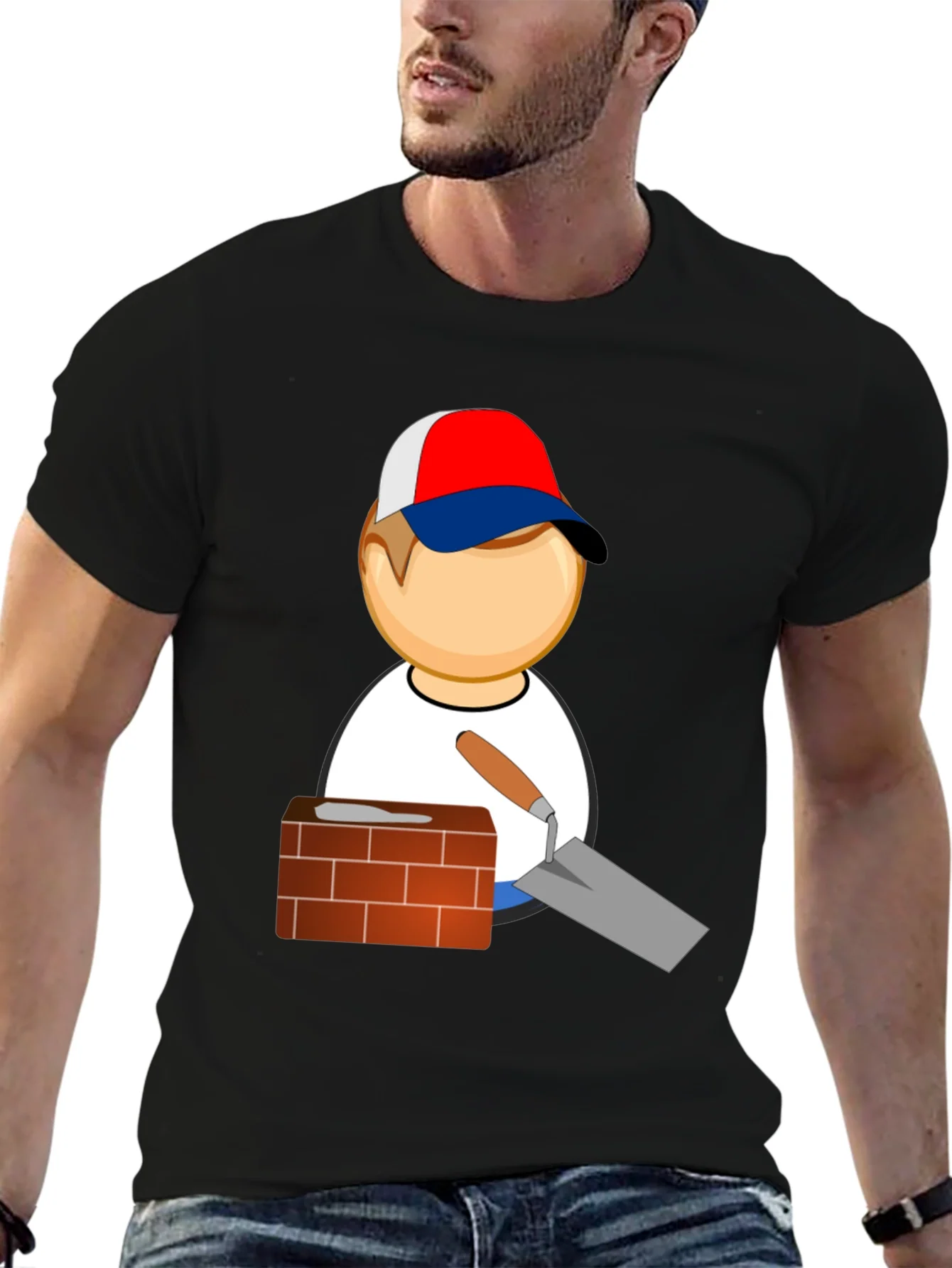 Rebbecca Bricklayer Cartoon Graphic T-Shirt