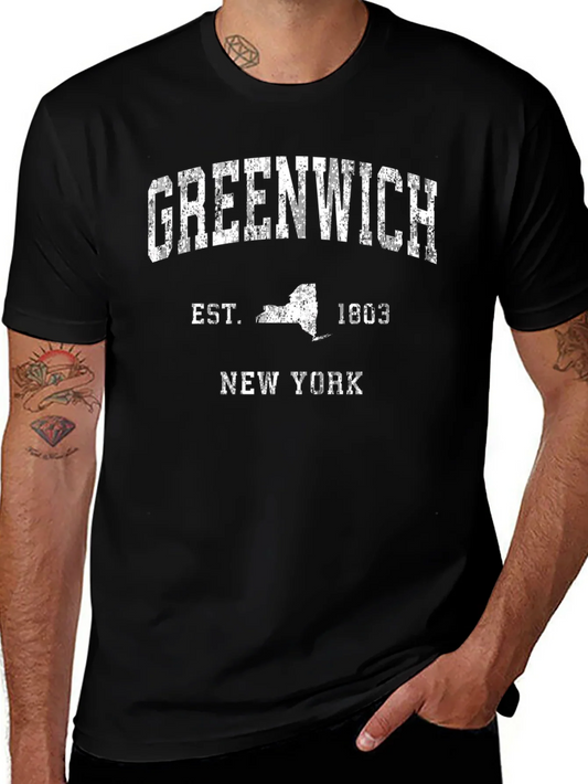 Camiseta Greenwich New York Estilo Vintage