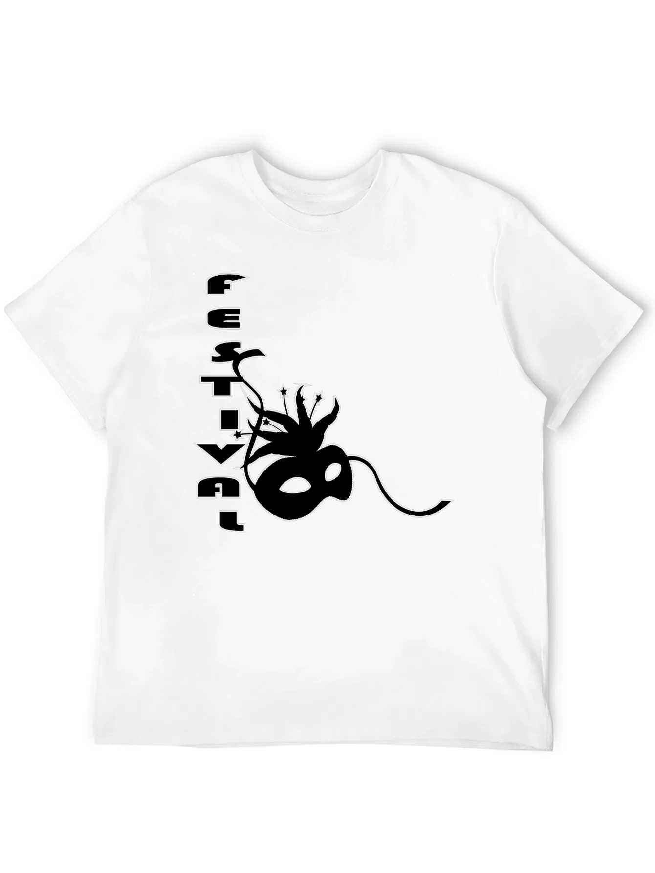 Rebbecca Festival Mask Graphic Black T-Shirt