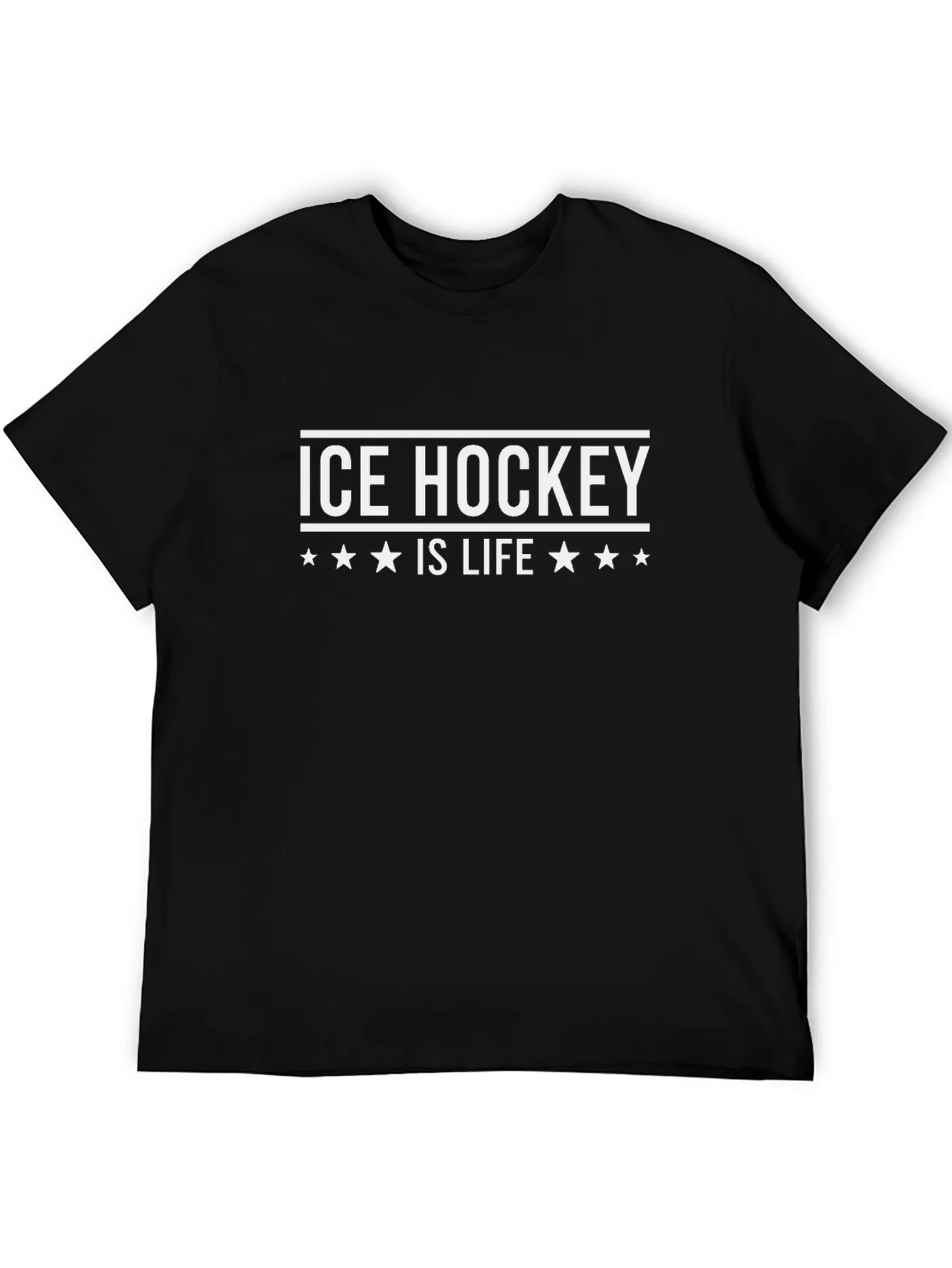 Camiseta Negra: Hockey sobre Hielo es Vida