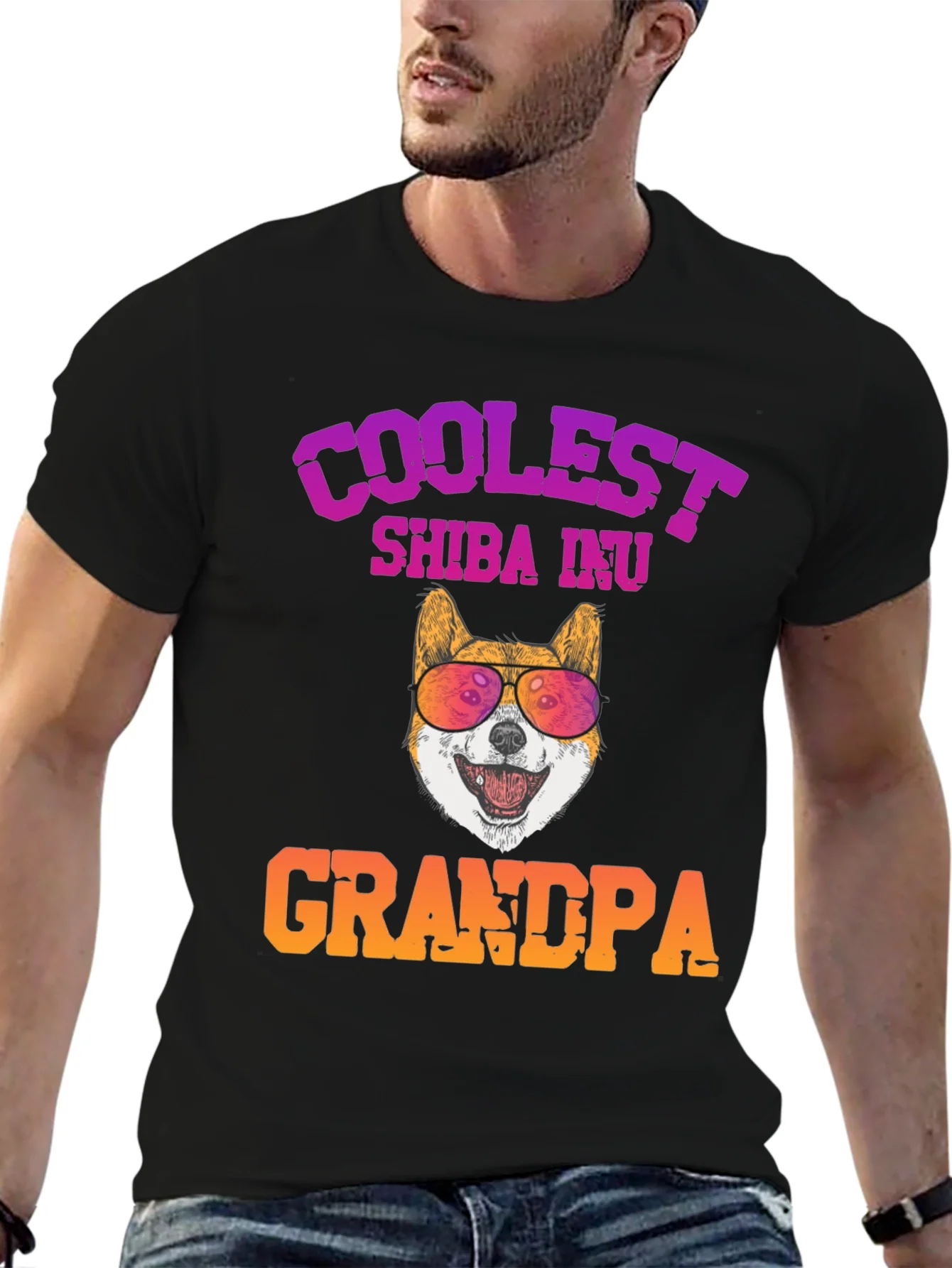 Camiseta Coolest Shiba Inu Grandpa