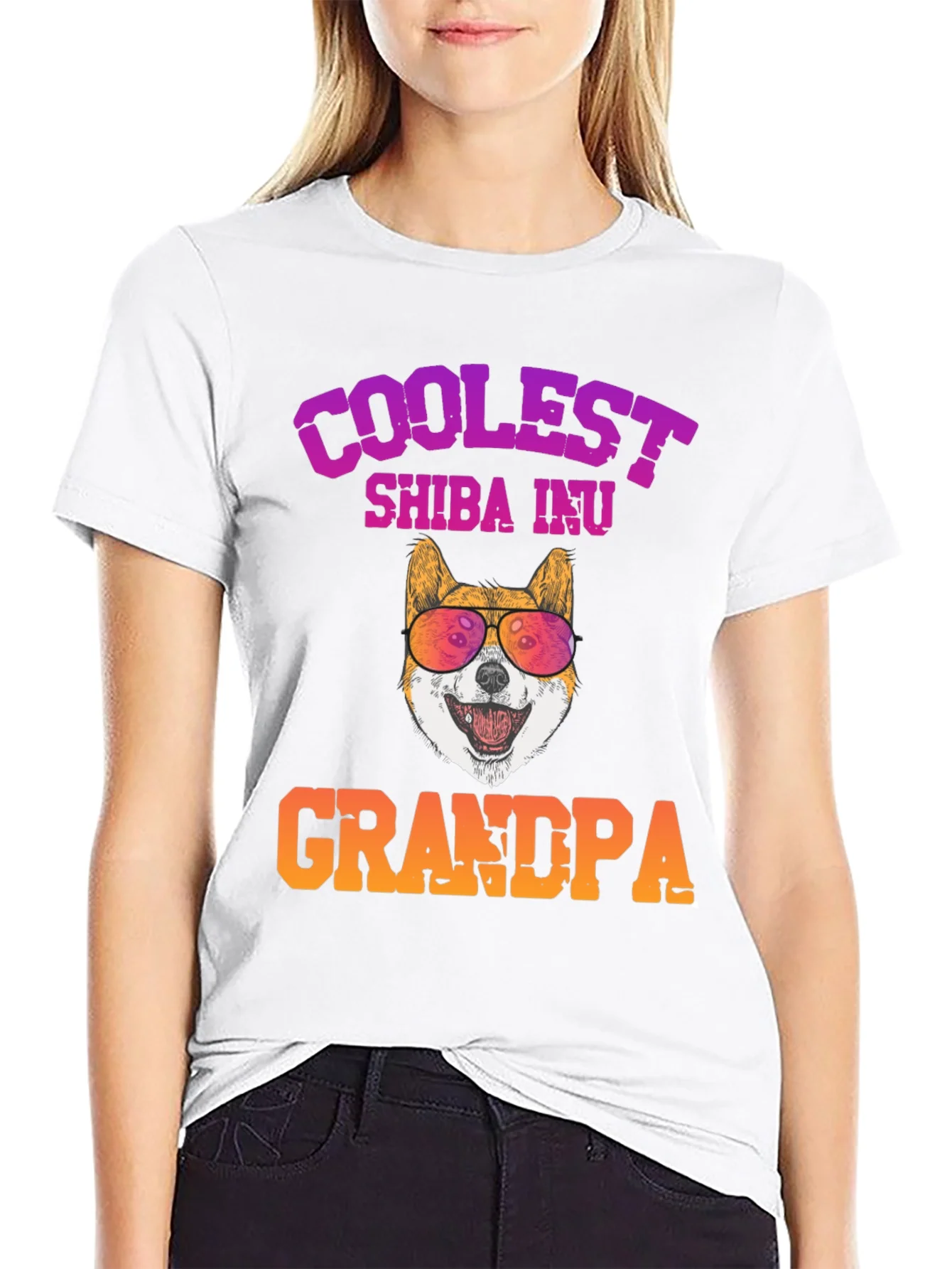 Camiseta Coolest Shiba Inu Grandpa