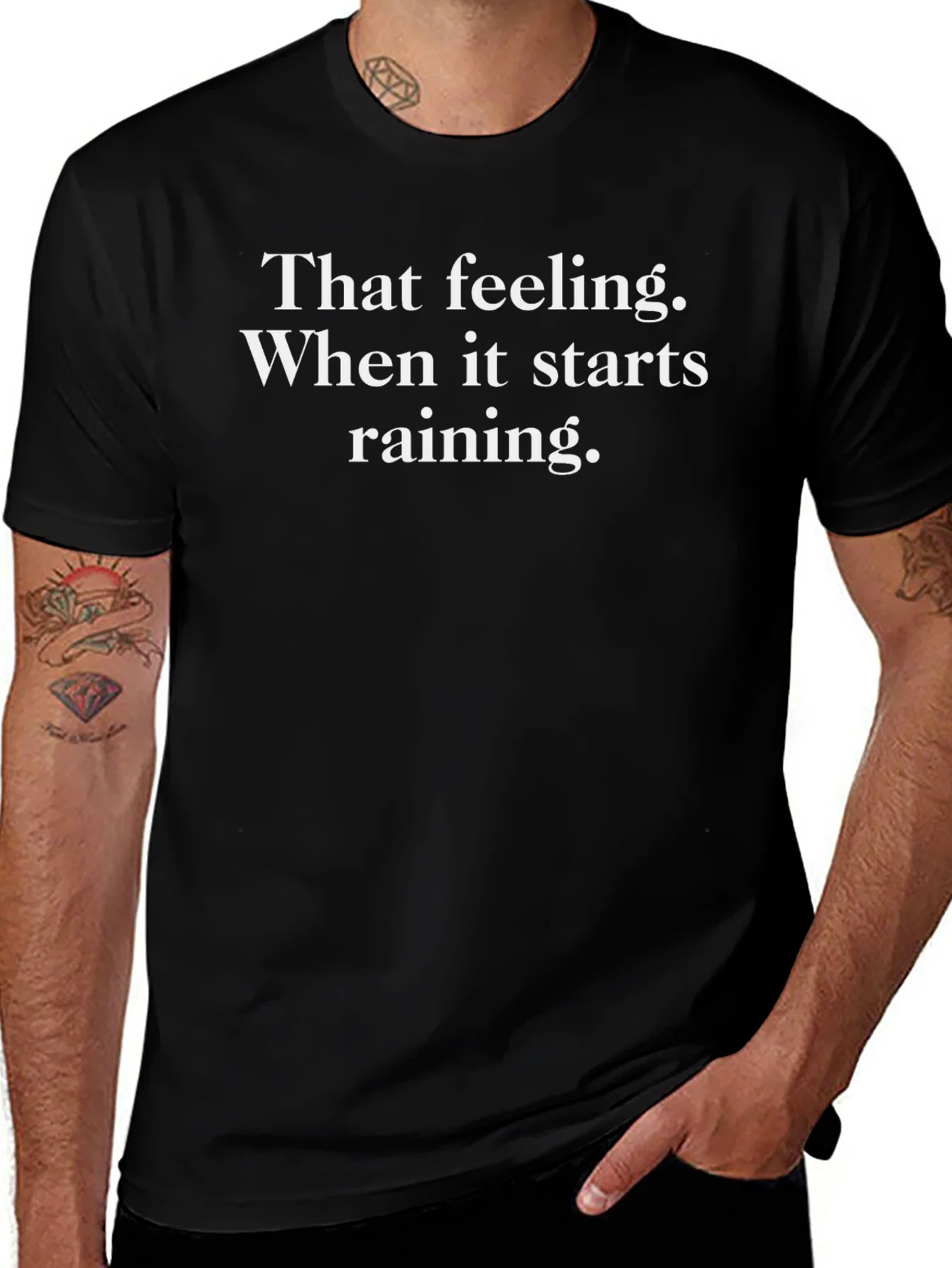 Rebbecca Funny Rainy Day T-Shirt - That Feeling
