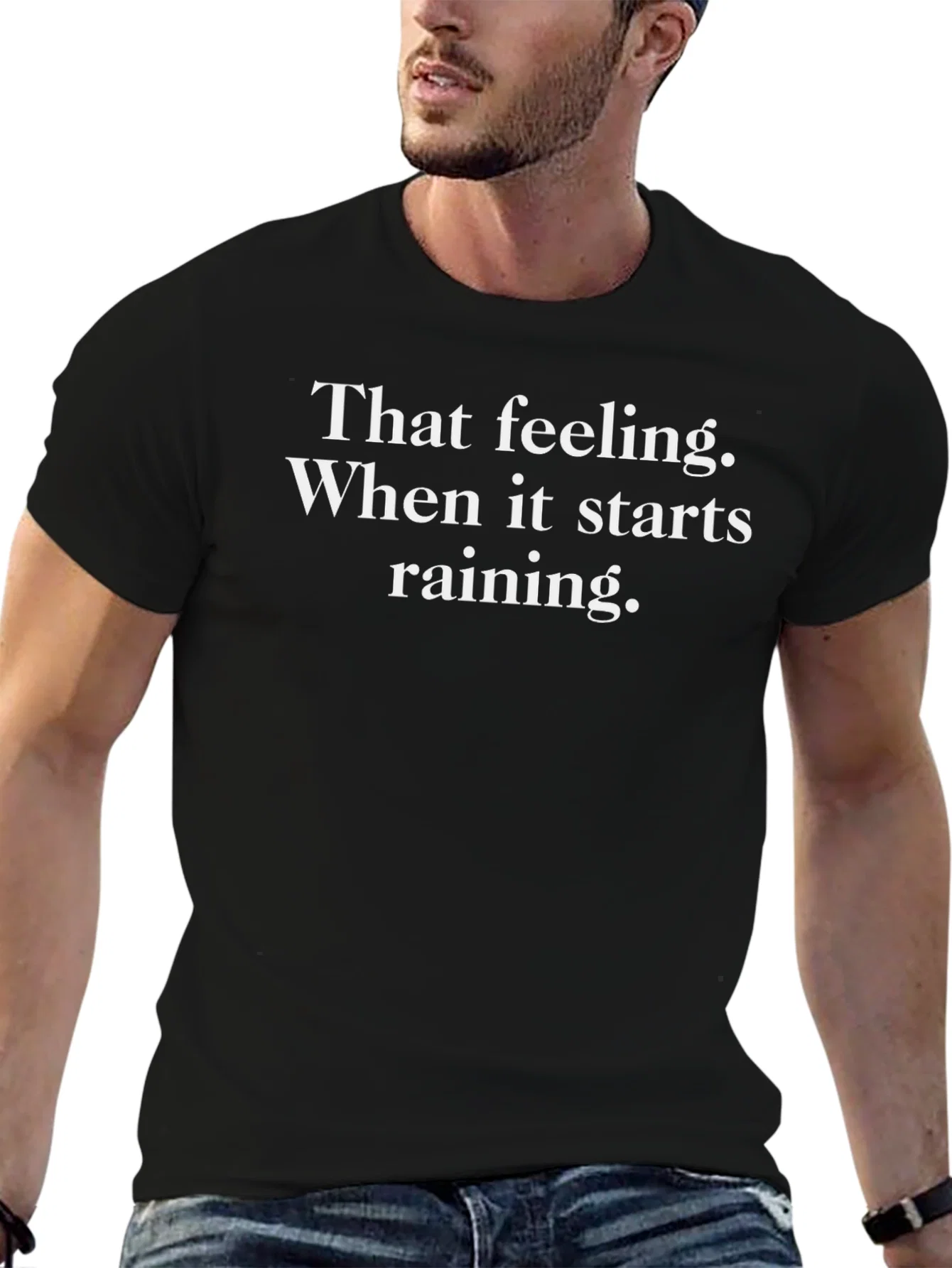 Rebbecca Funny Rainy Day T-Shirt - That Feeling