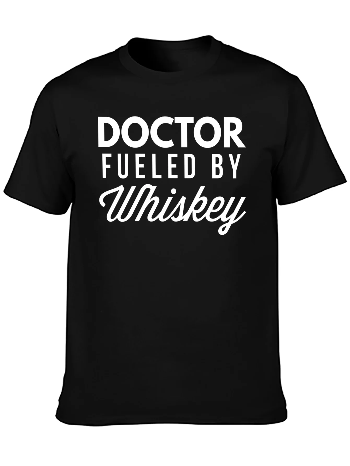 Camiseta Negra Doctor Fueled By Whiskey