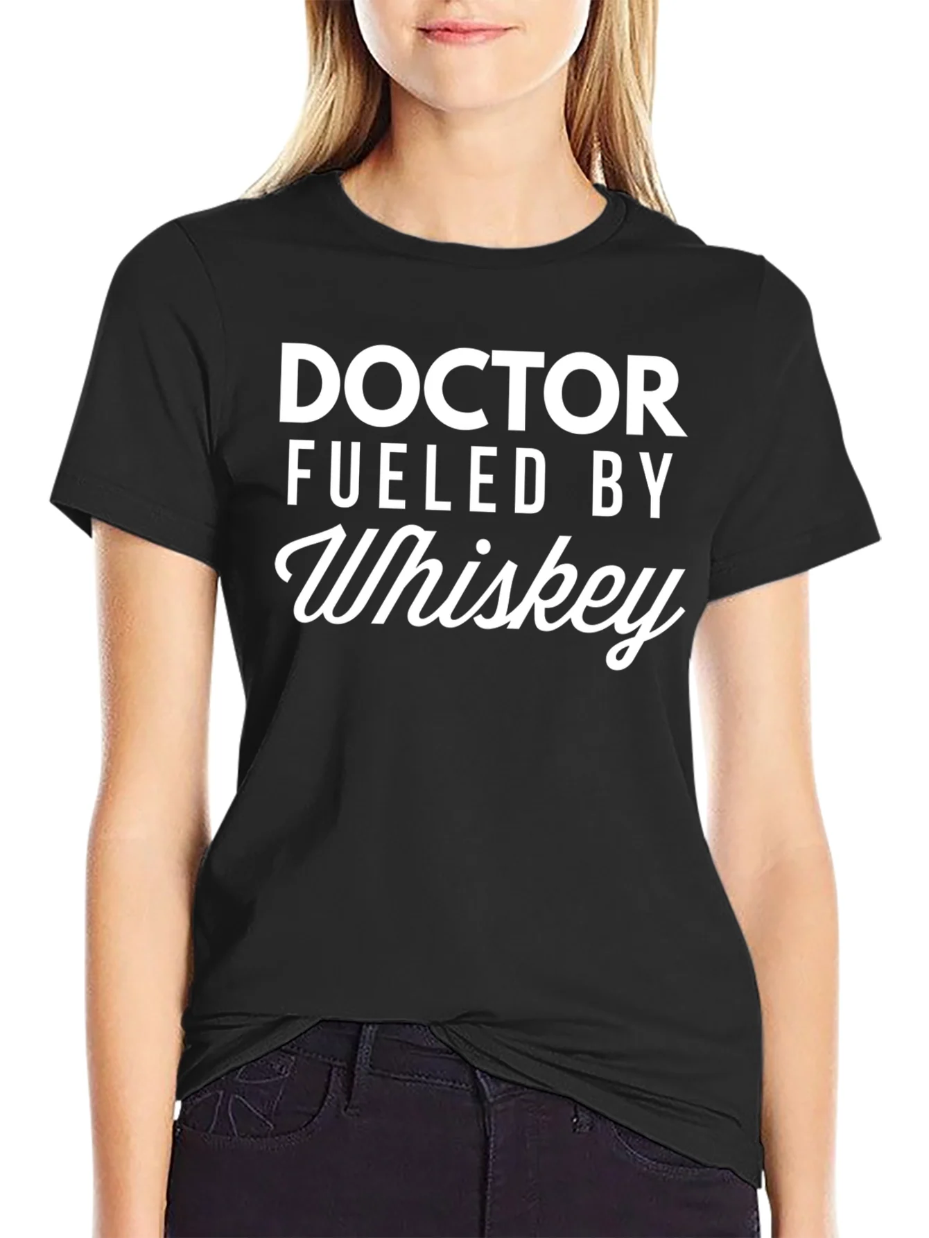 Camiseta Negra Doctor Fueled By Whiskey