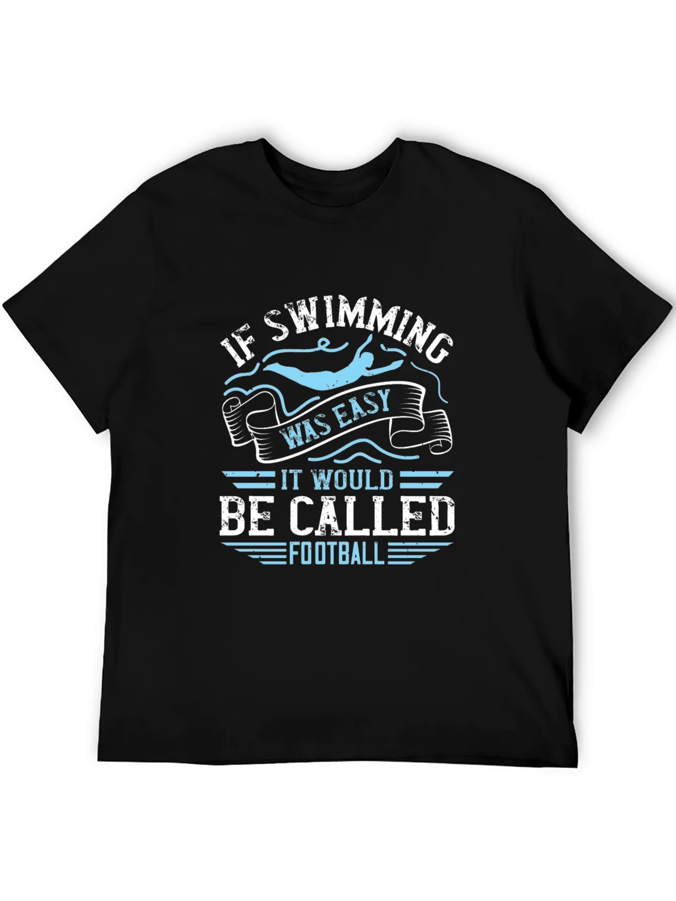 Rebbecca Funny Swimming T-Shirt: If Swimming Was Easy Football
