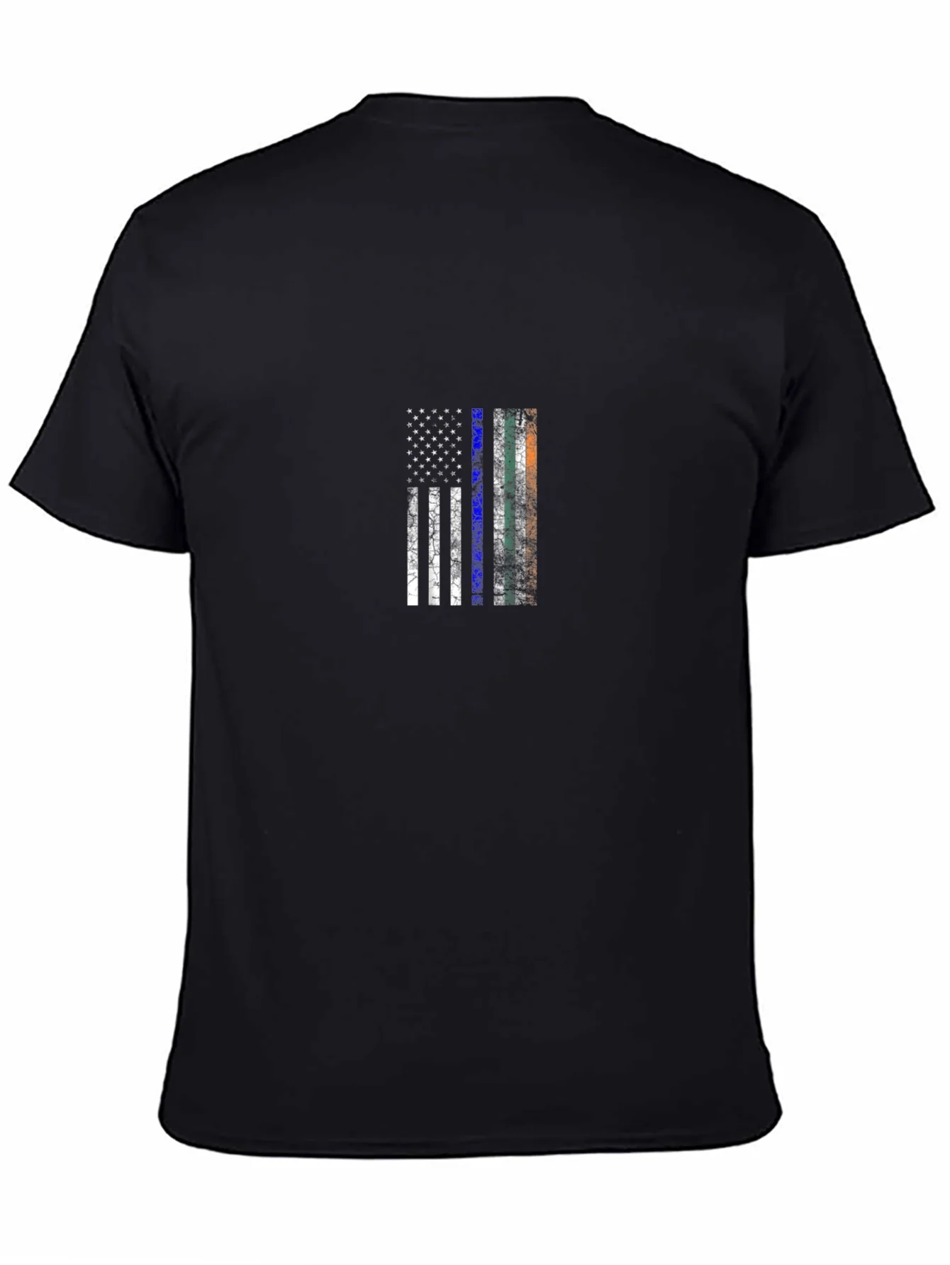 Camiseta Negra con Dise?o de Bandera Patri¨®tica