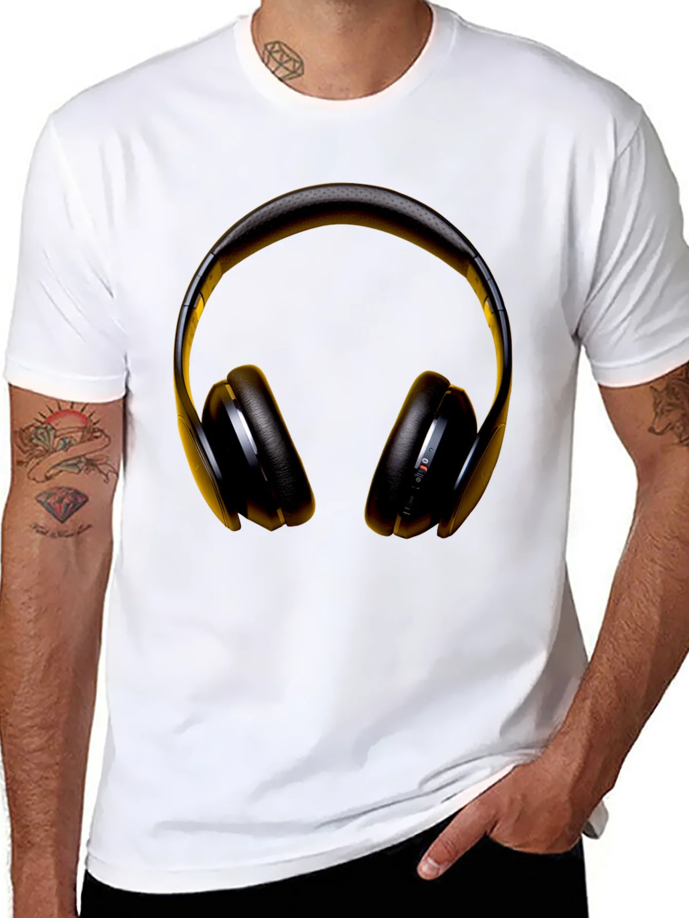 Rebbecca Headphone Graphic Black T-Shirt