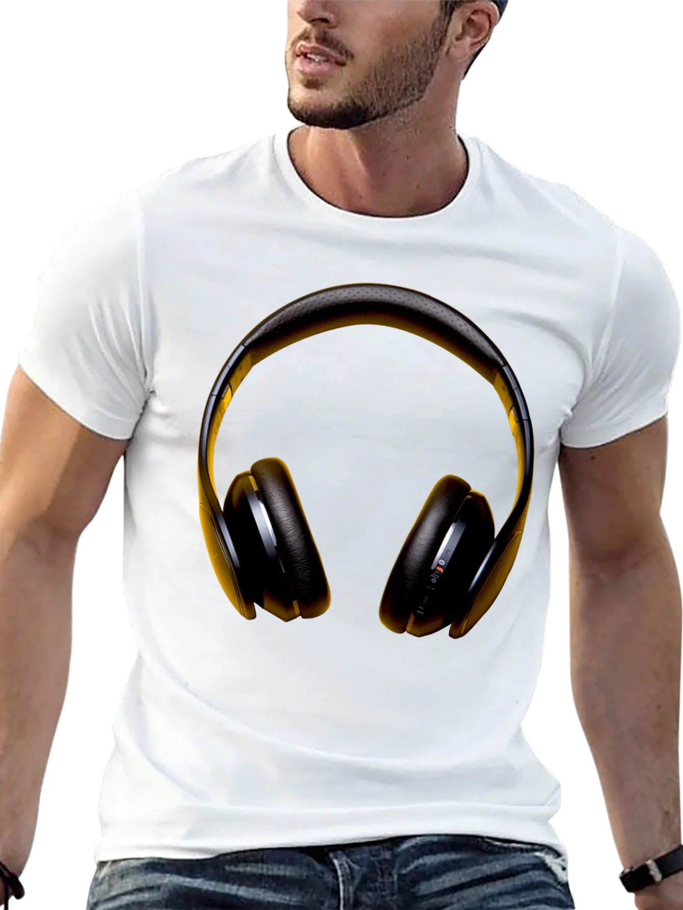 Rebbecca Headphone Graphic Black T-Shirt