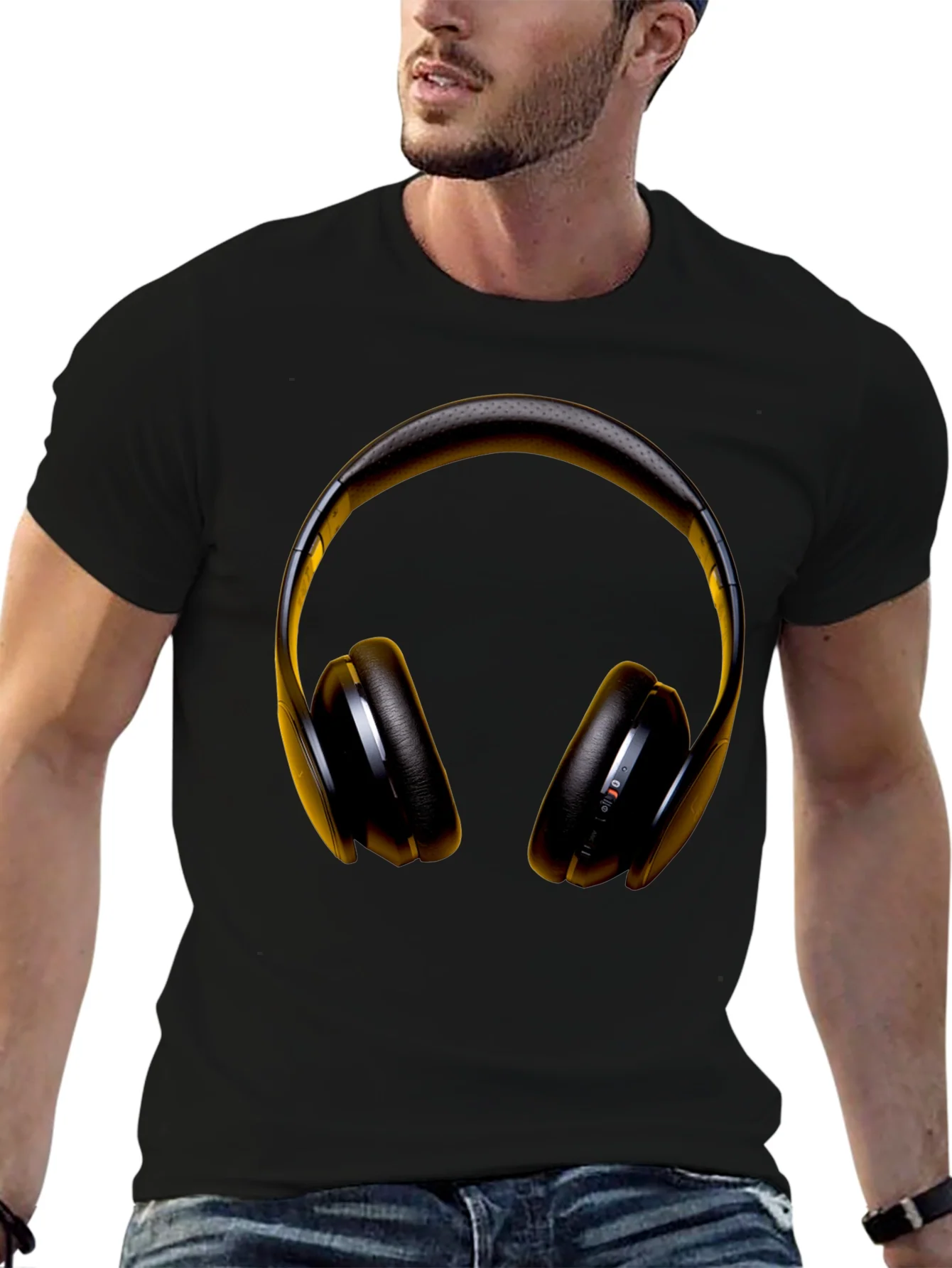 Rebbecca Headphone Graphic Black T-Shirt