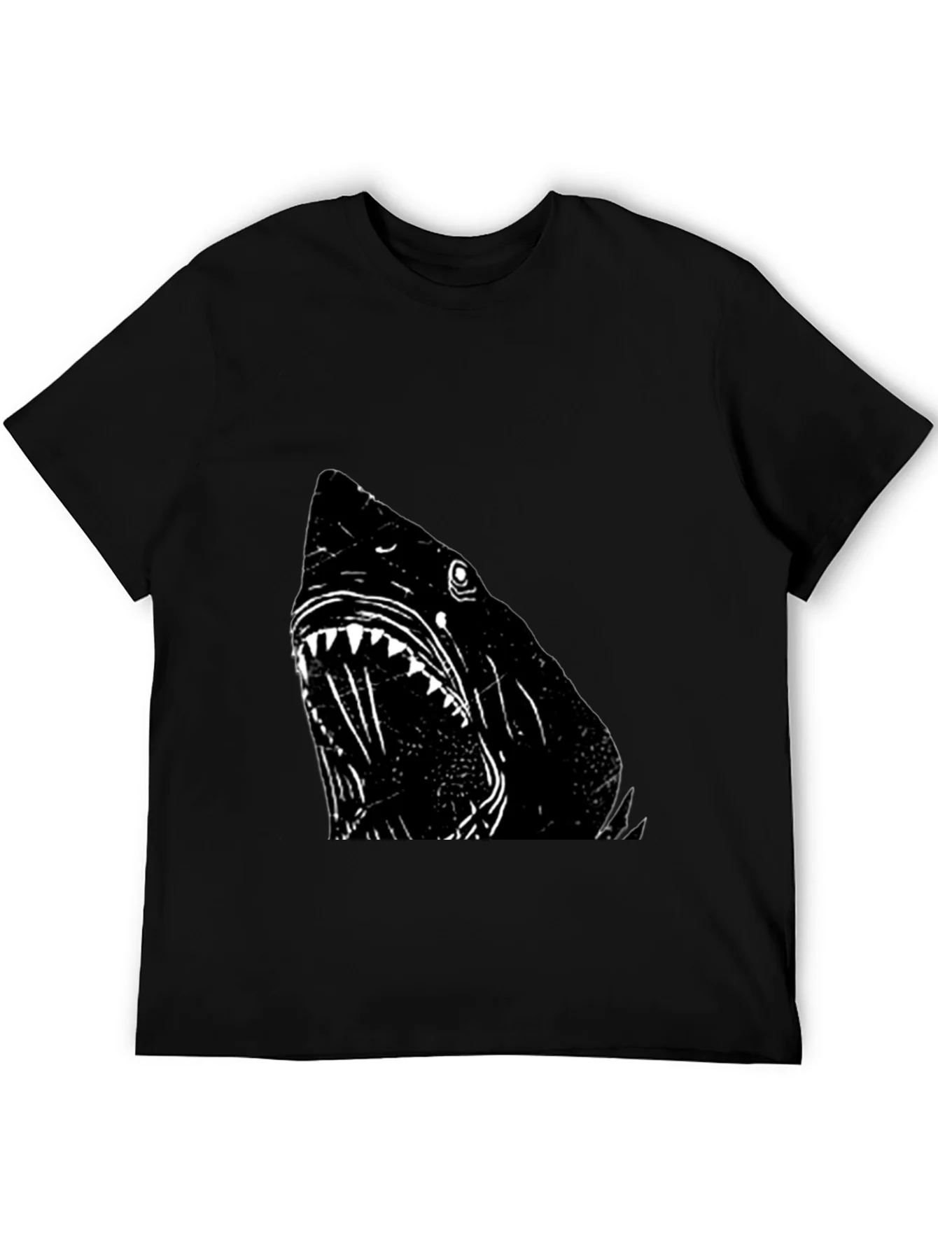 Rebbecca Shark Graphic T-Shirt - Black Cotton Tee
