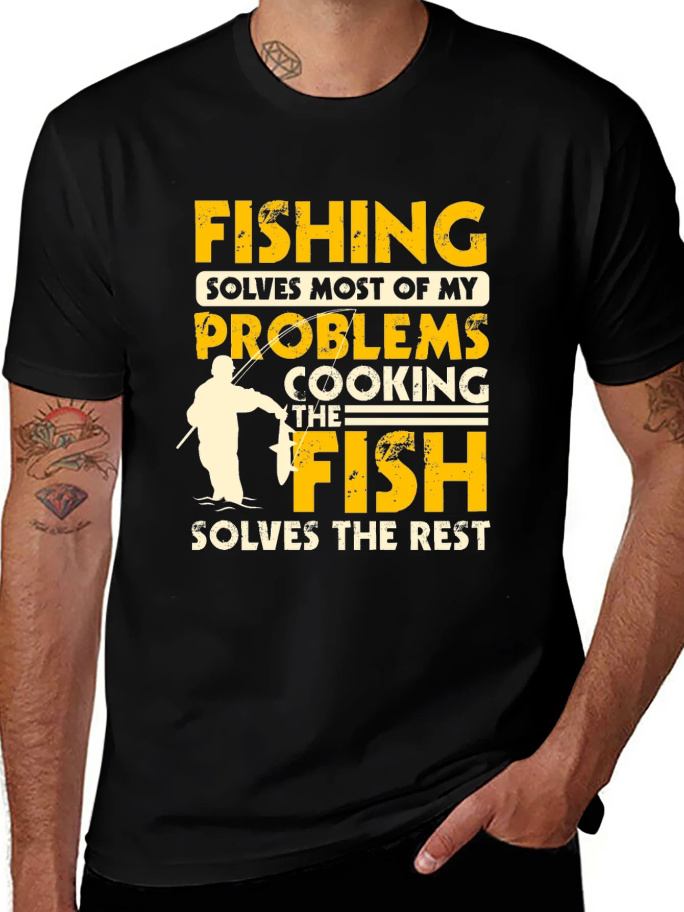 Rebbecca Fishing Solves Problems T-Shirt
