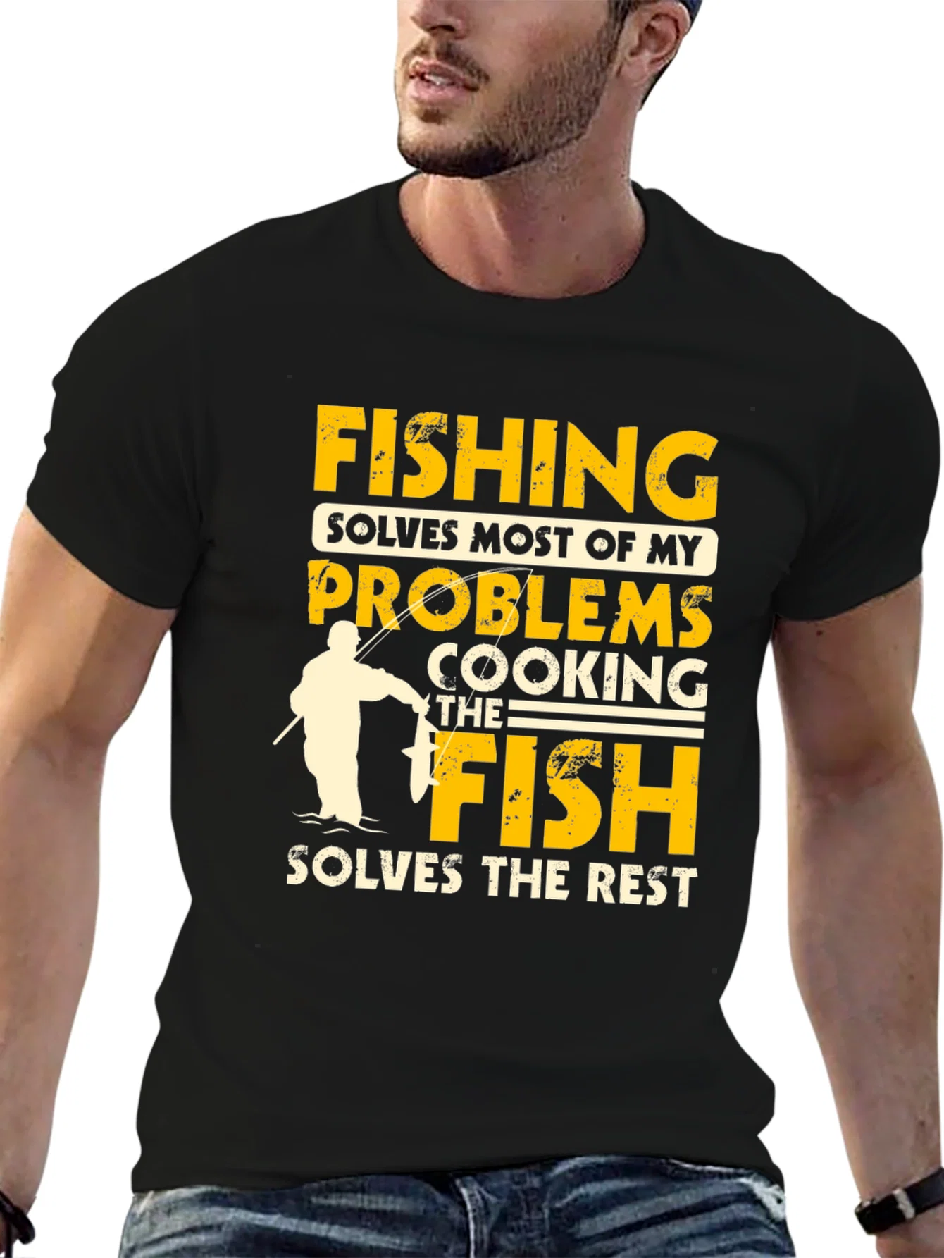 Rebbecca Fishing Solves Problems T-Shirt