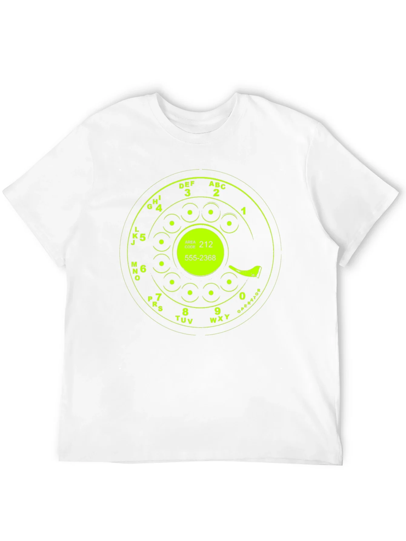 Camiseta Negra con Dise?o Retro de Tel¨¦fono