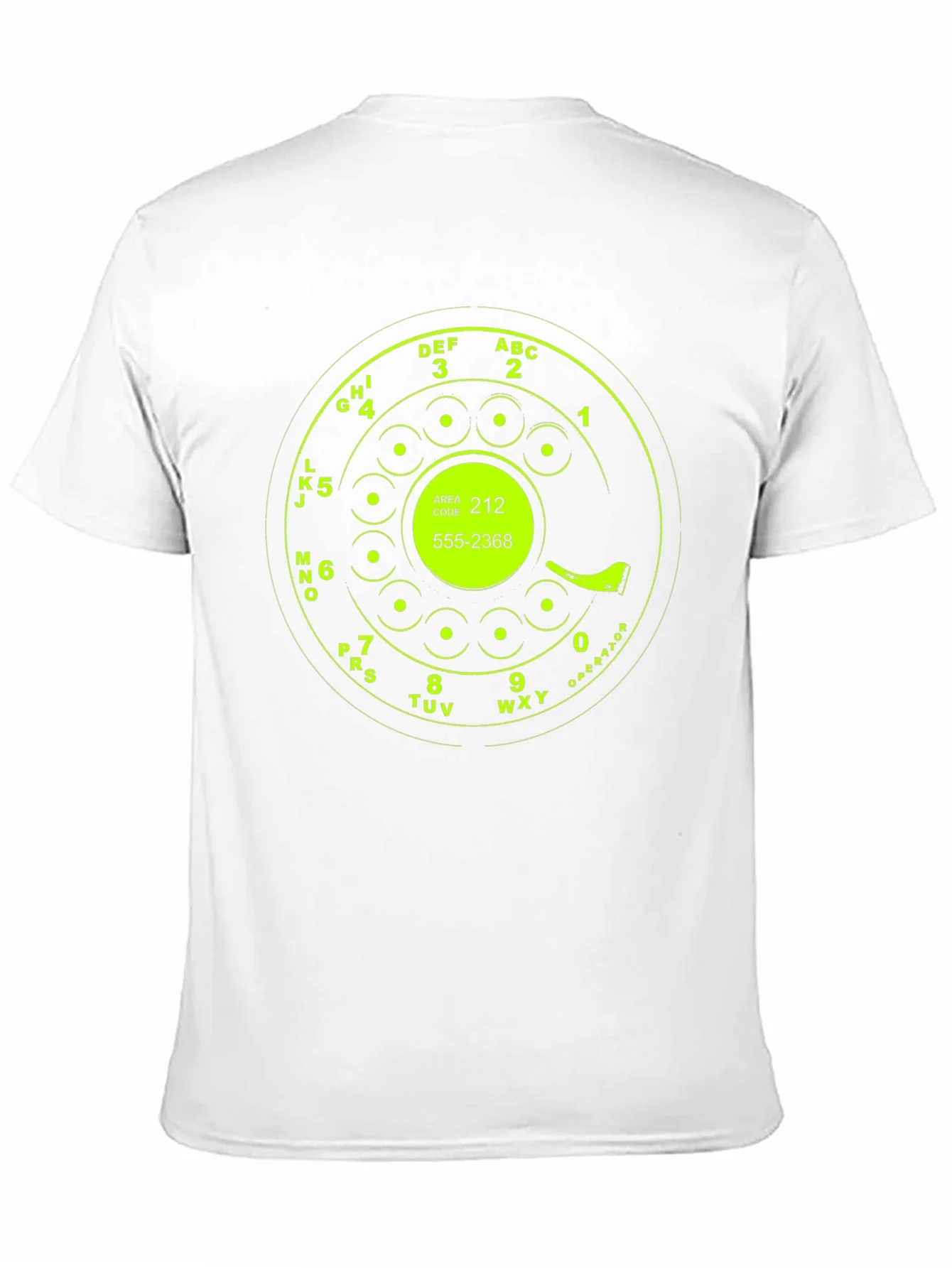 Camiseta Negra con Dise?o Retro de Tel¨¦fono